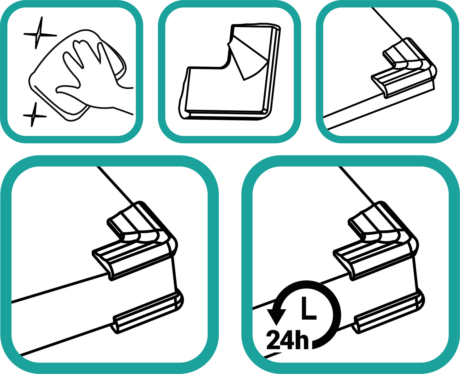 ZOPA Gumová ochrana rohů 8ks, off white