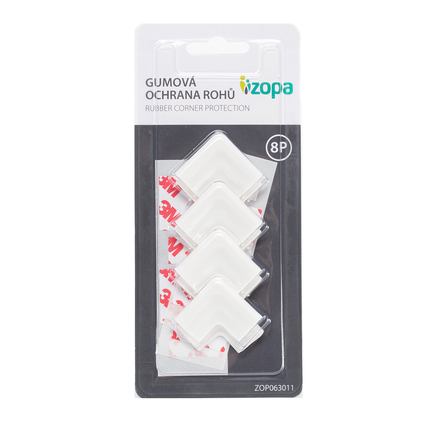 ZOPA Gumová ochrana rohů 8ks, off white