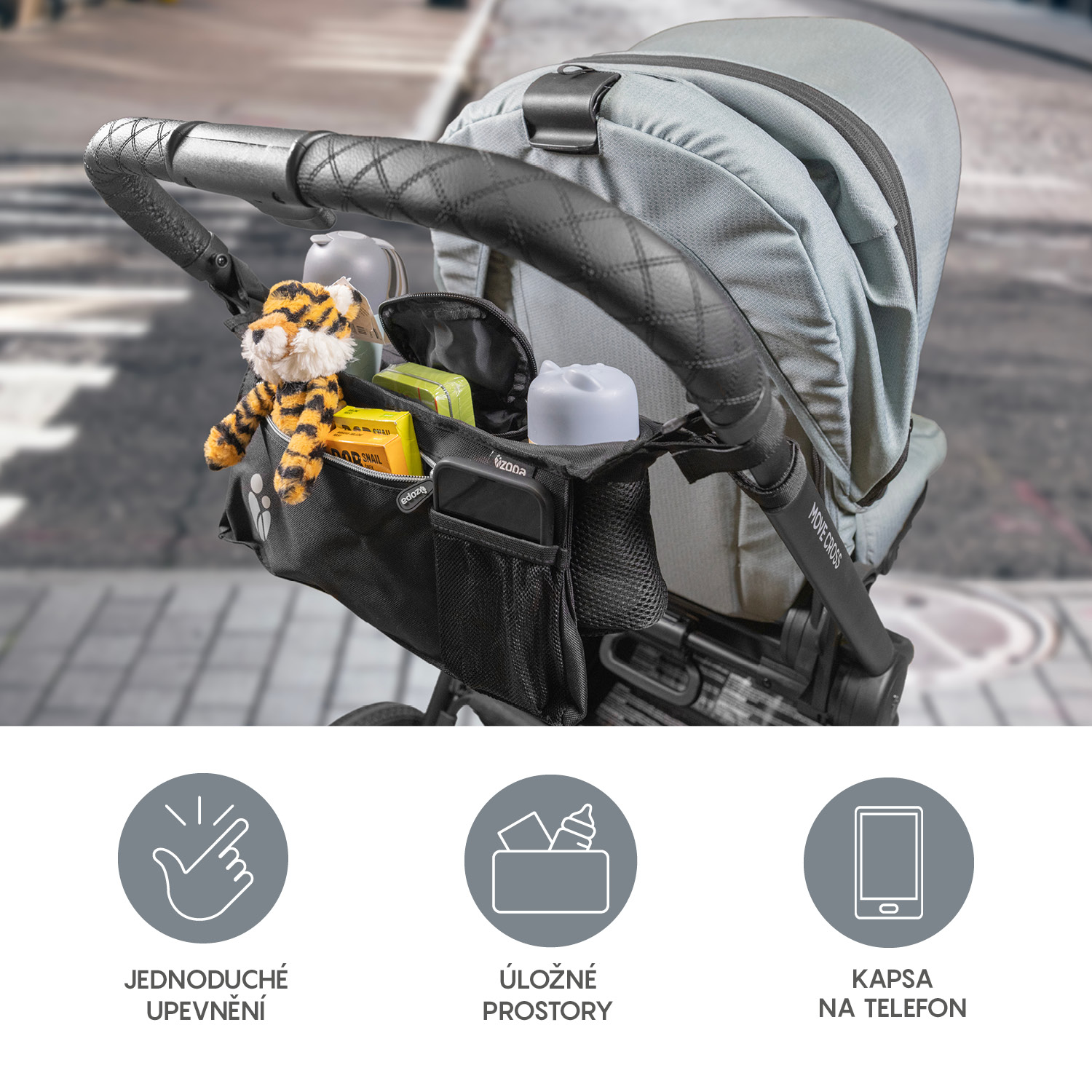 ZOPA Organizér na kočárek, Grey