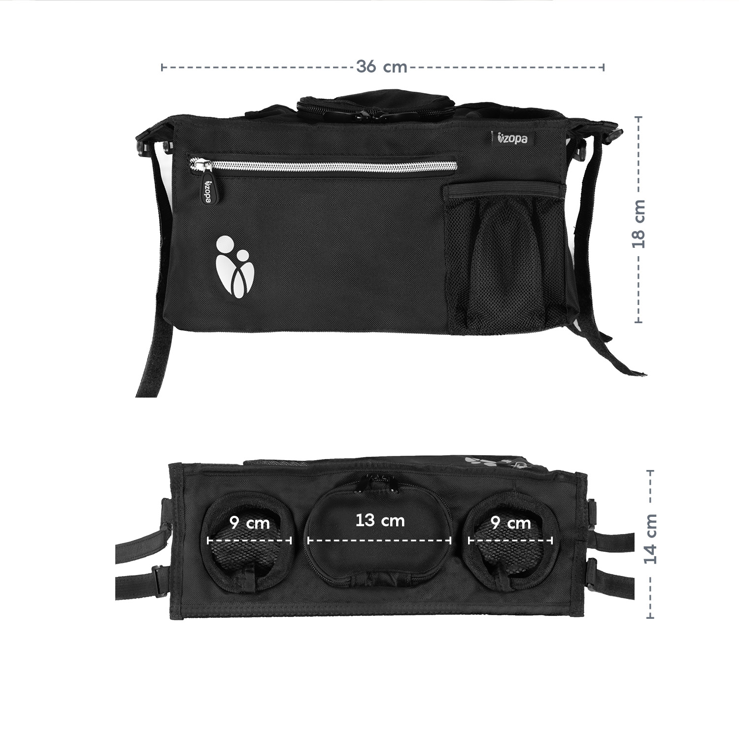 ZOPA Organizér na kočárek, Grey