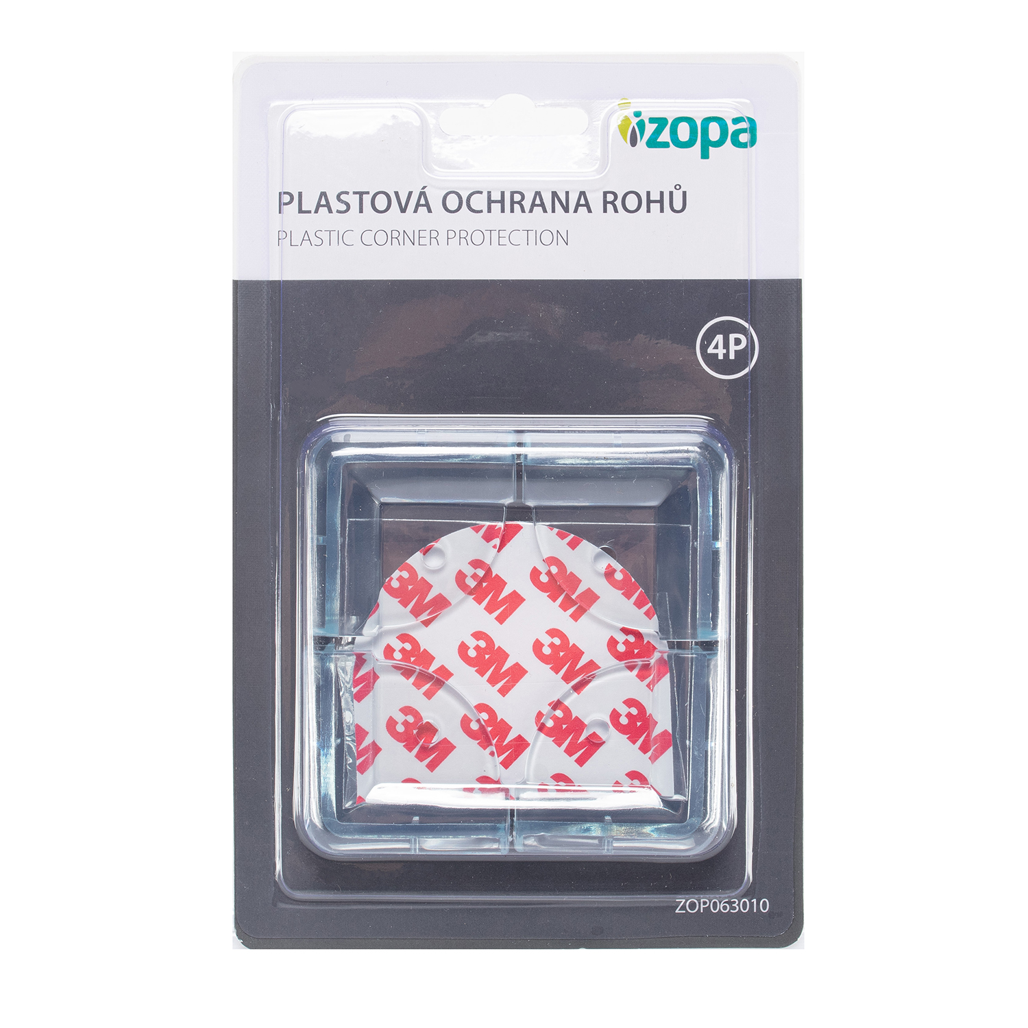 ZOPA Plastová ochrana rohů 4ks, transparent