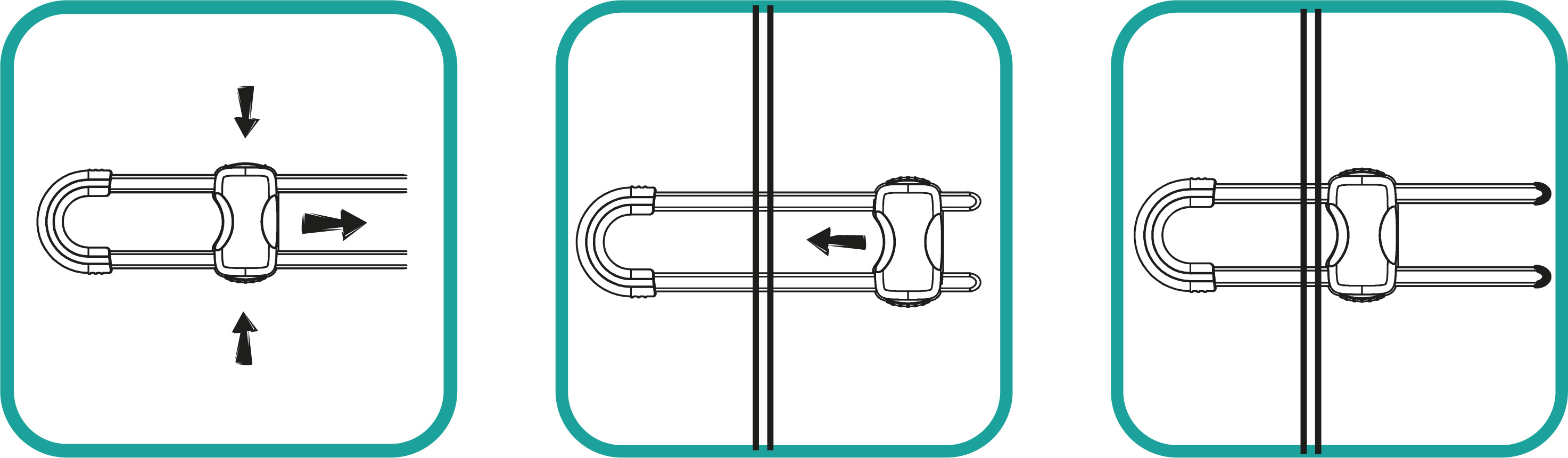 ZOPA Zámek na úchyty skříněk 2ks, white