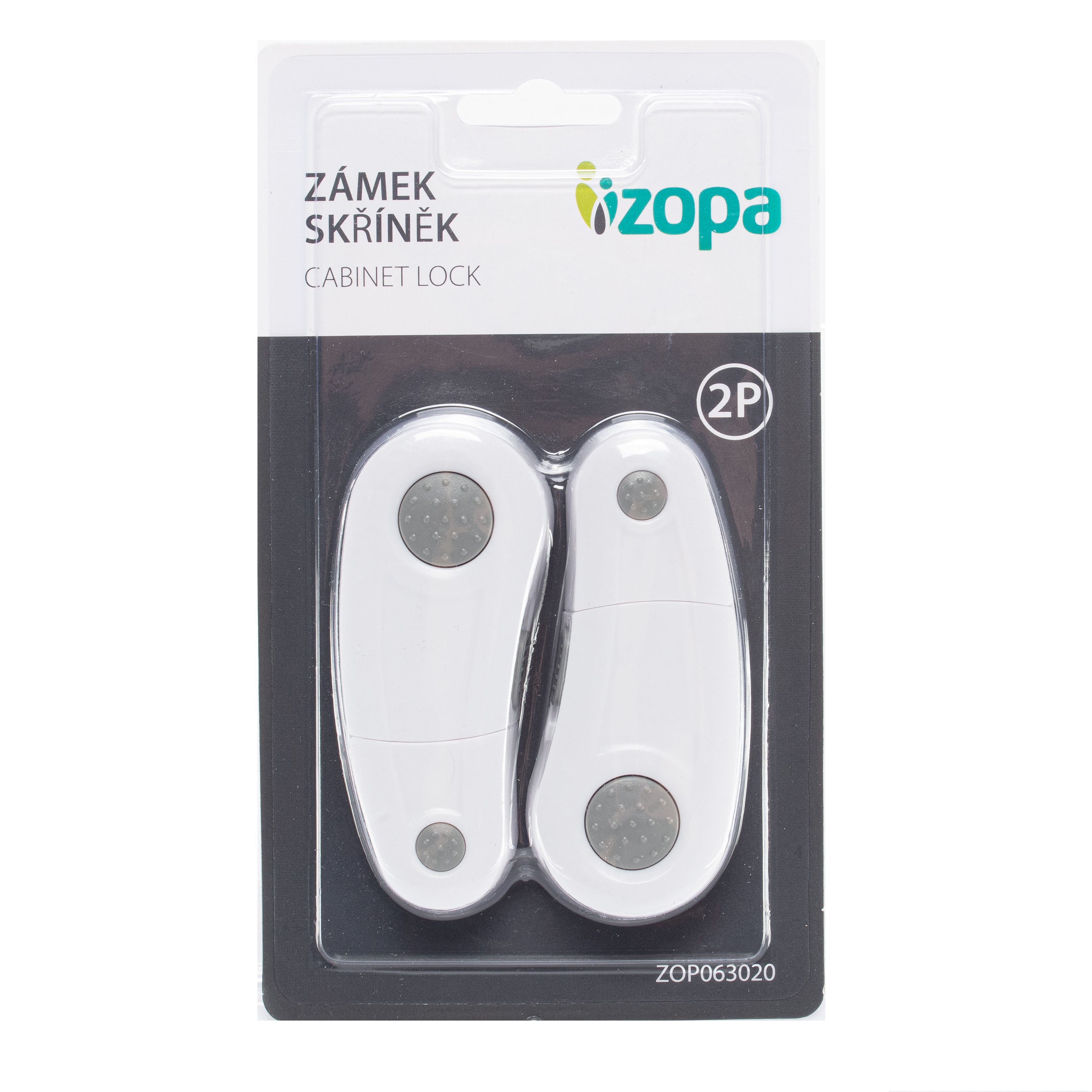 ZOPA Zámek skříněk 2ks, white/grey