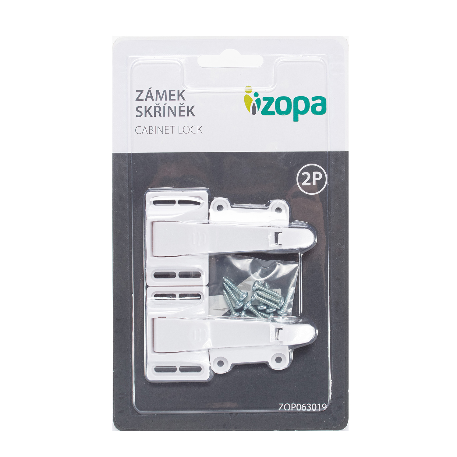 ZOPA Zámek skříněk 2ks, white
