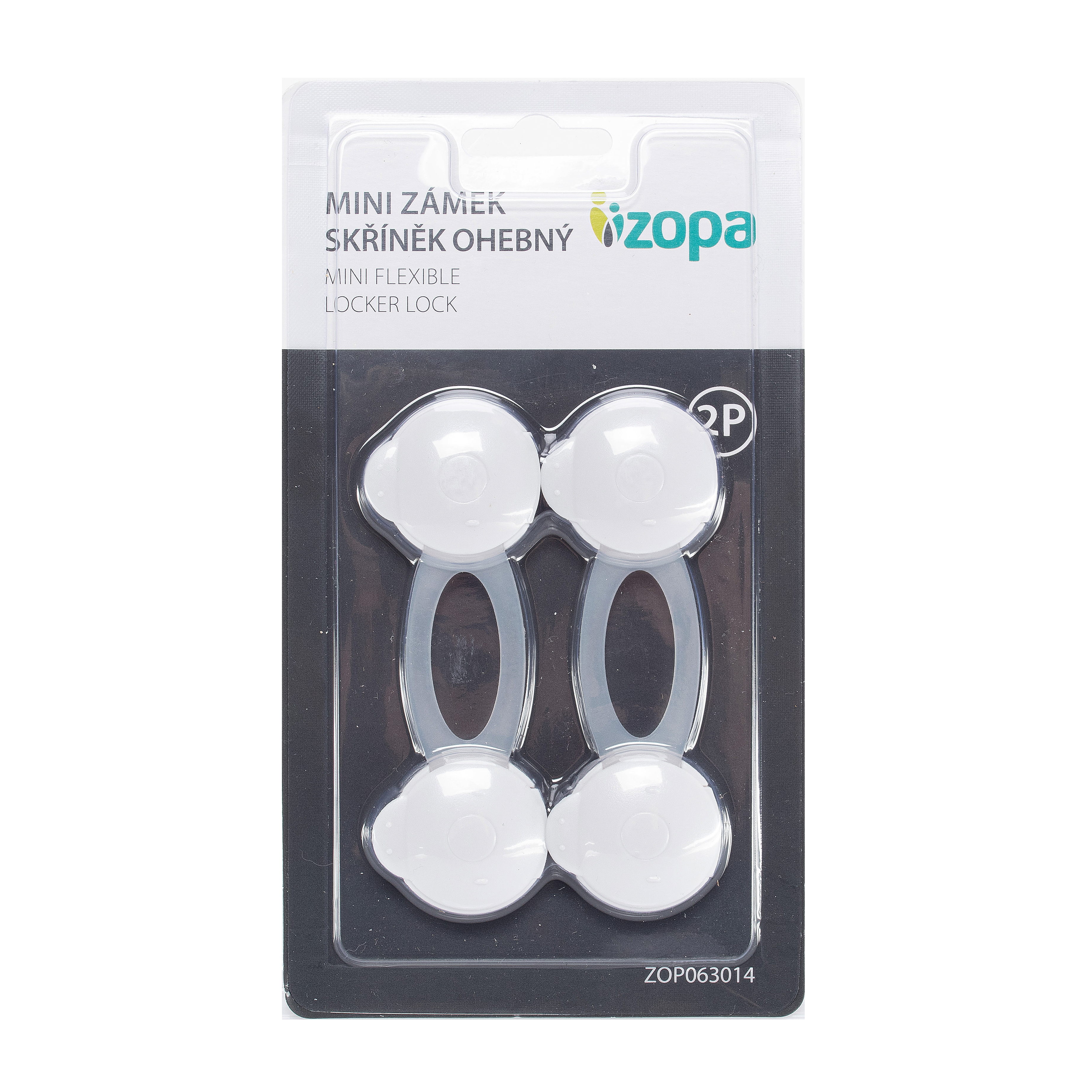ZOPA Mini zámek skříněk ohebný 2ks, white