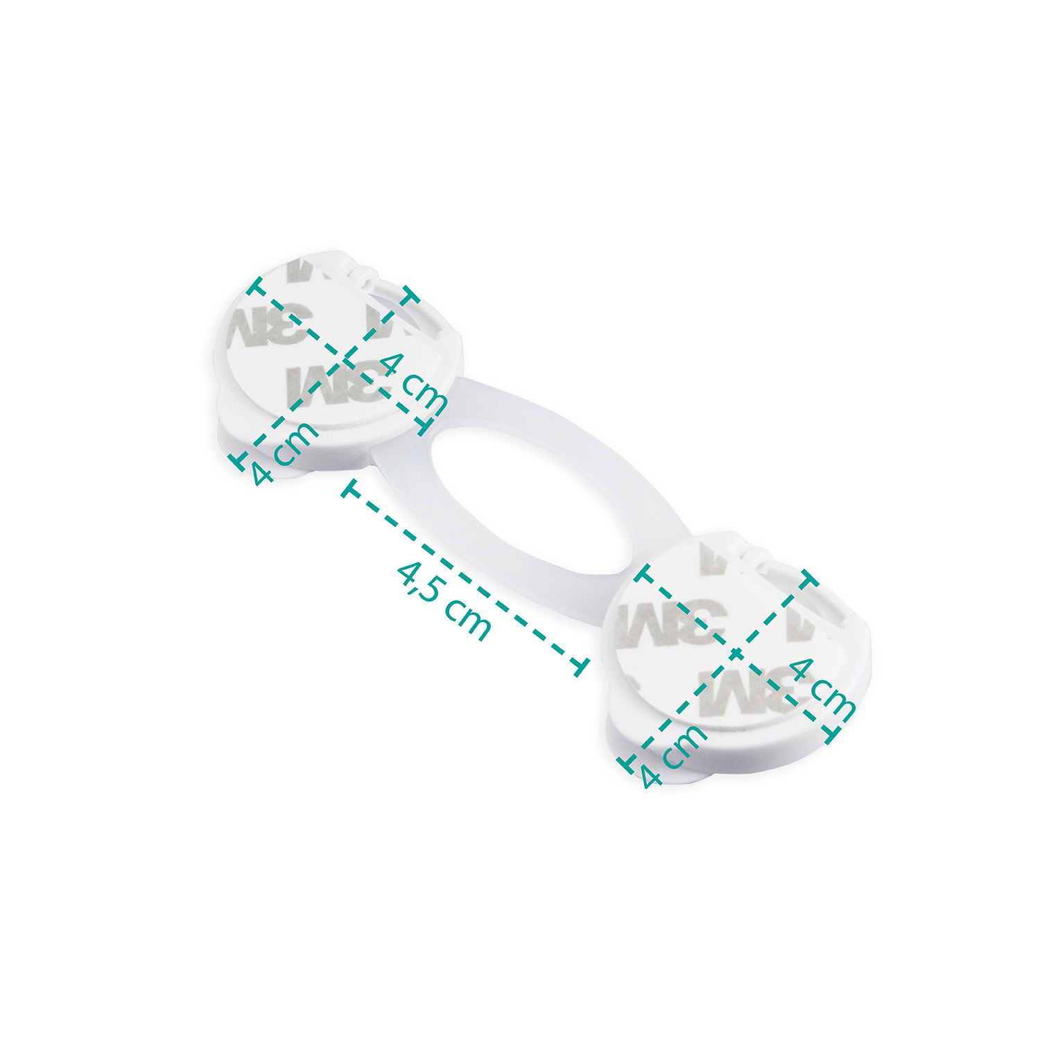 ZOPA Mini zámek skříněk ohebný 2ks, white