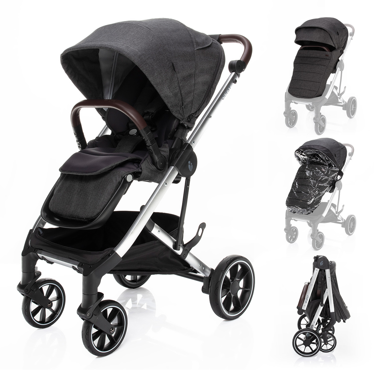 ZOPA Kočárek Quest, Vulcan Black/Silver