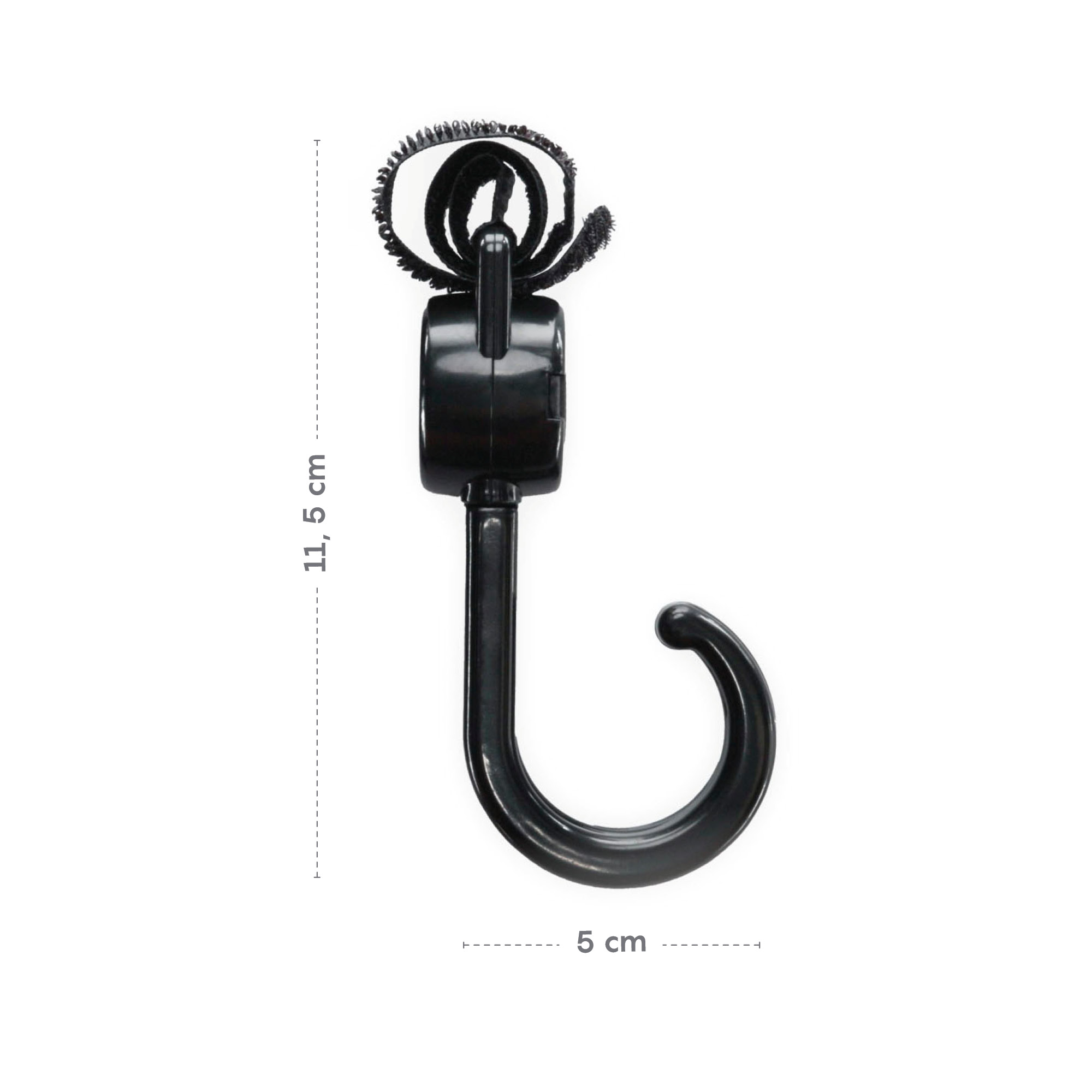 ZOPA Dvojitý háček na kočárek 2 ks, Black