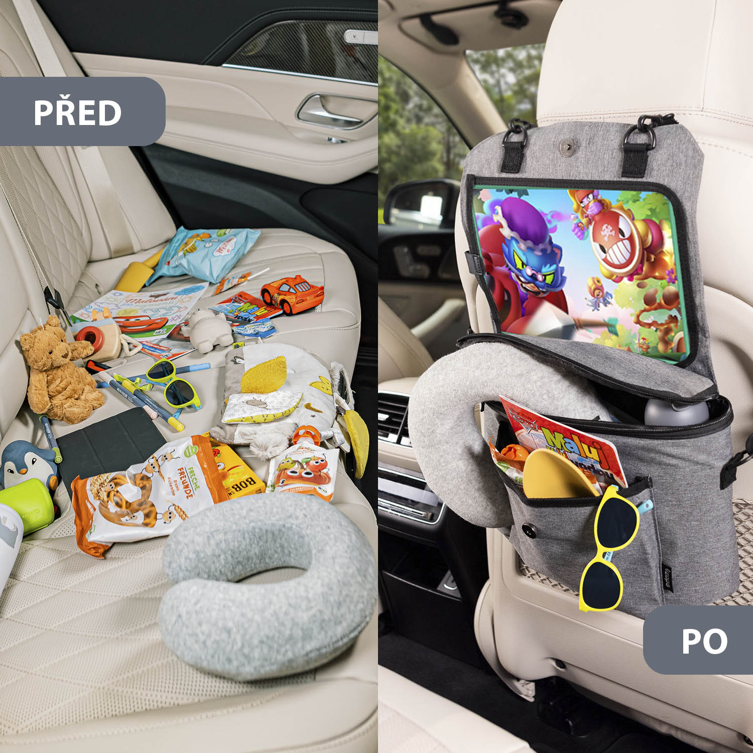 ZOPA Organizér na sedadlo 3v1, Grey