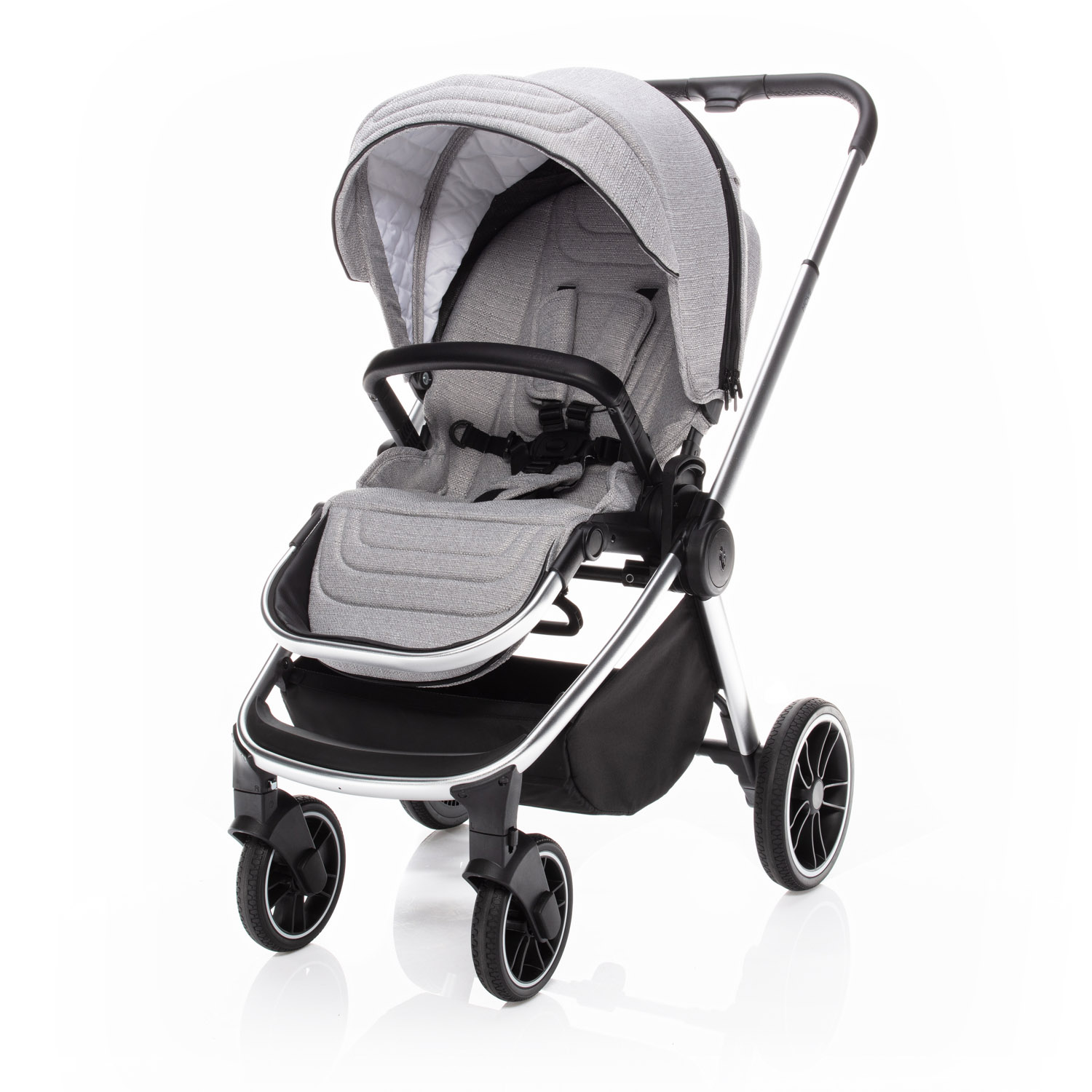 ZOPA SET kočárek Move+ korba+adaptéry+autosedačka+báze, Silver Grey/Silver