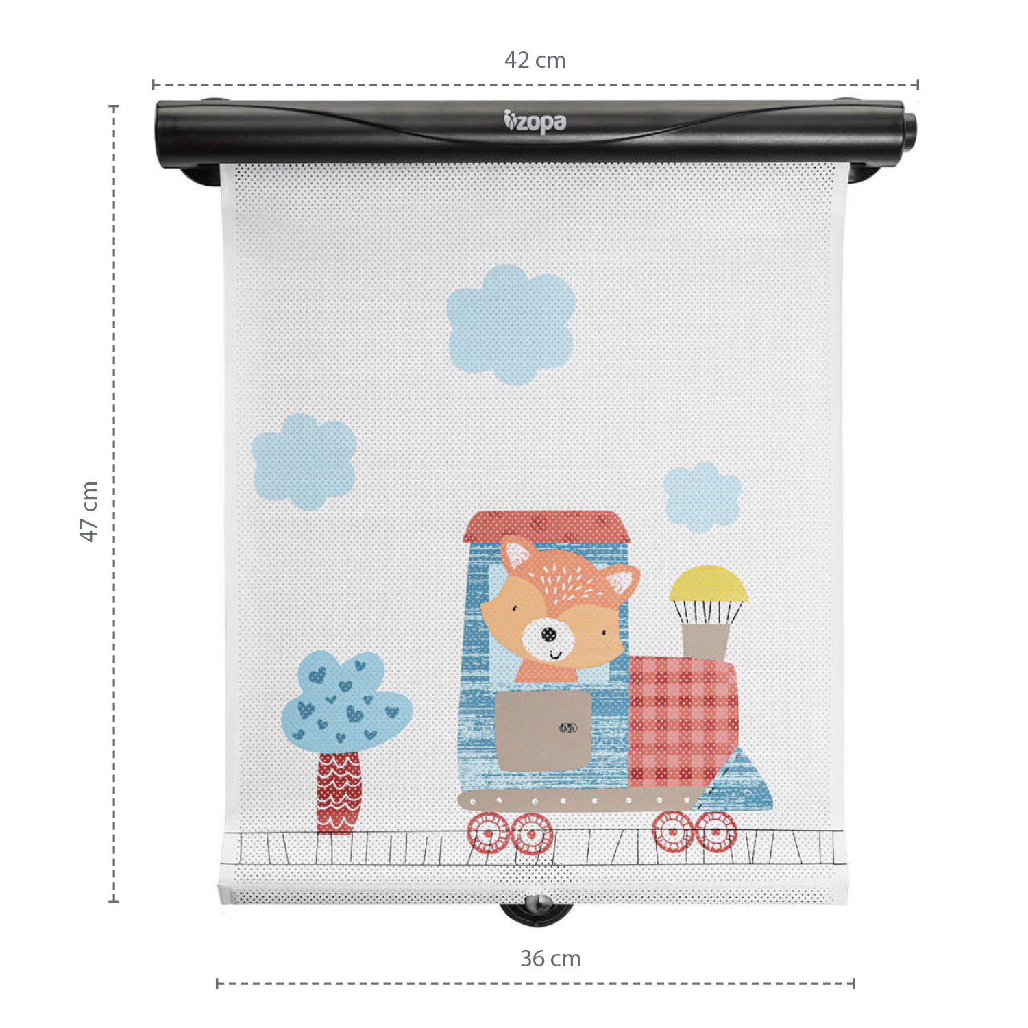 ZOPA Sluneční clona do auta rolovací, Fox