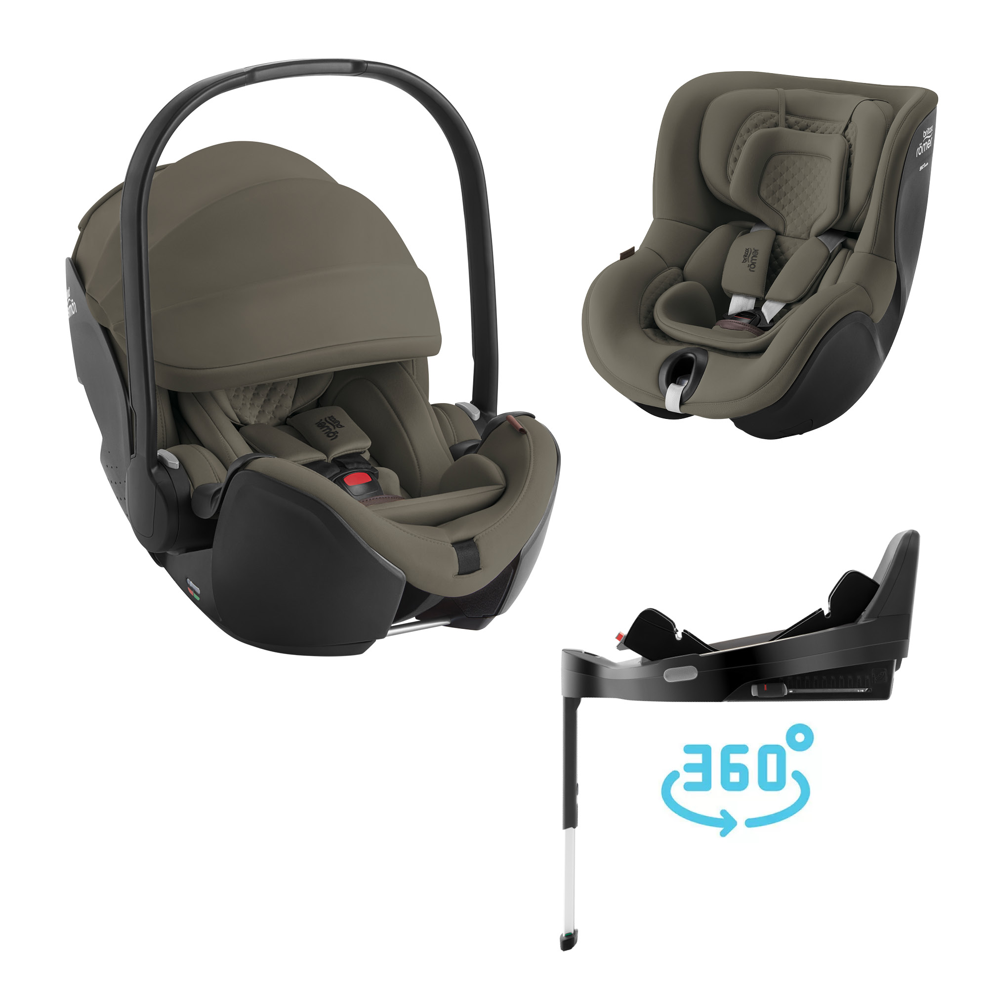 Britax Autosedačka set Baby-Safe Pro + Vario Base 5Z + autosedačka Dualfix 5z Lux, Urban Olive