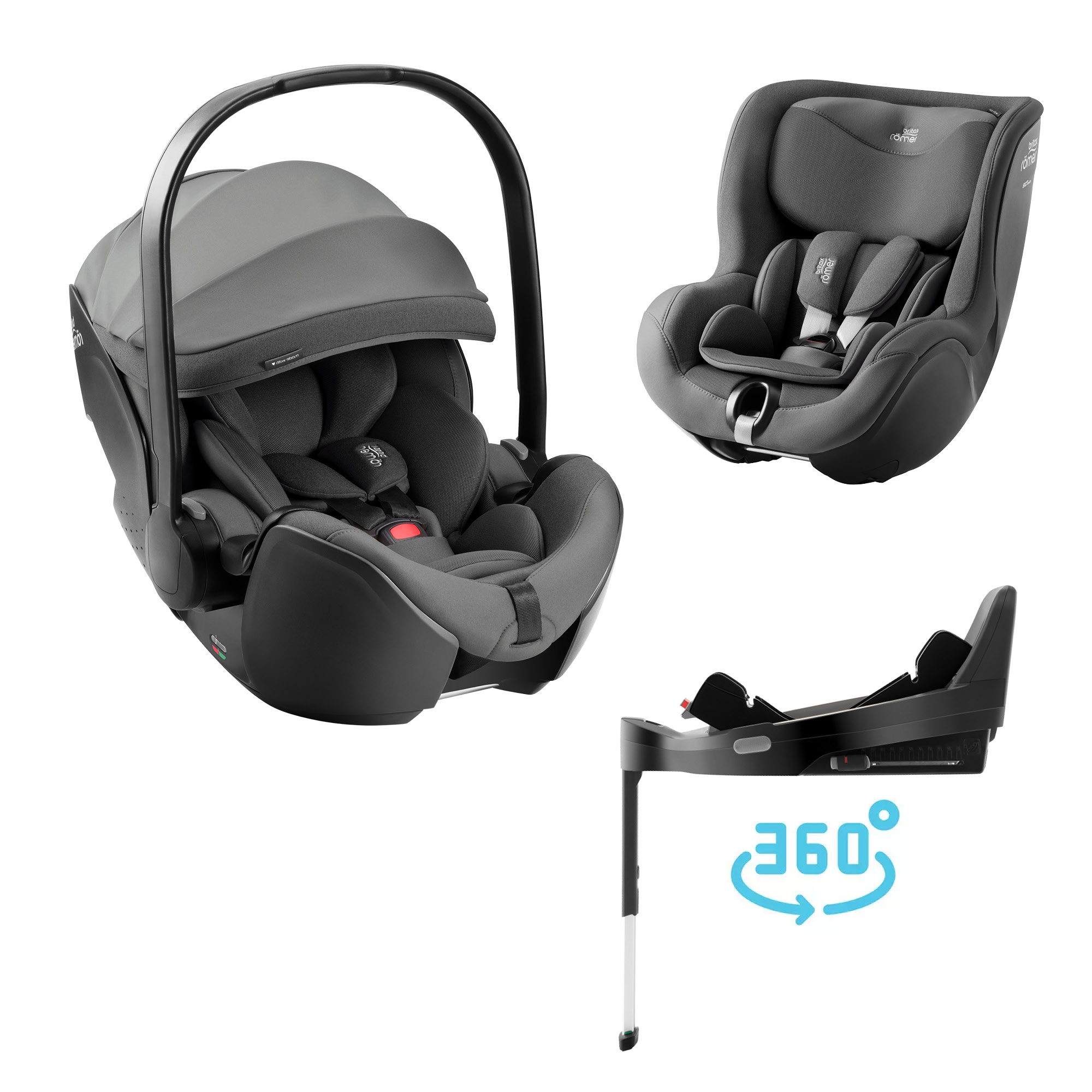 Britax Autosedačka set Baby-Safe Pro + Vario Base 5Z + autosedačka Dualfix 5z Style, Mineral Grey