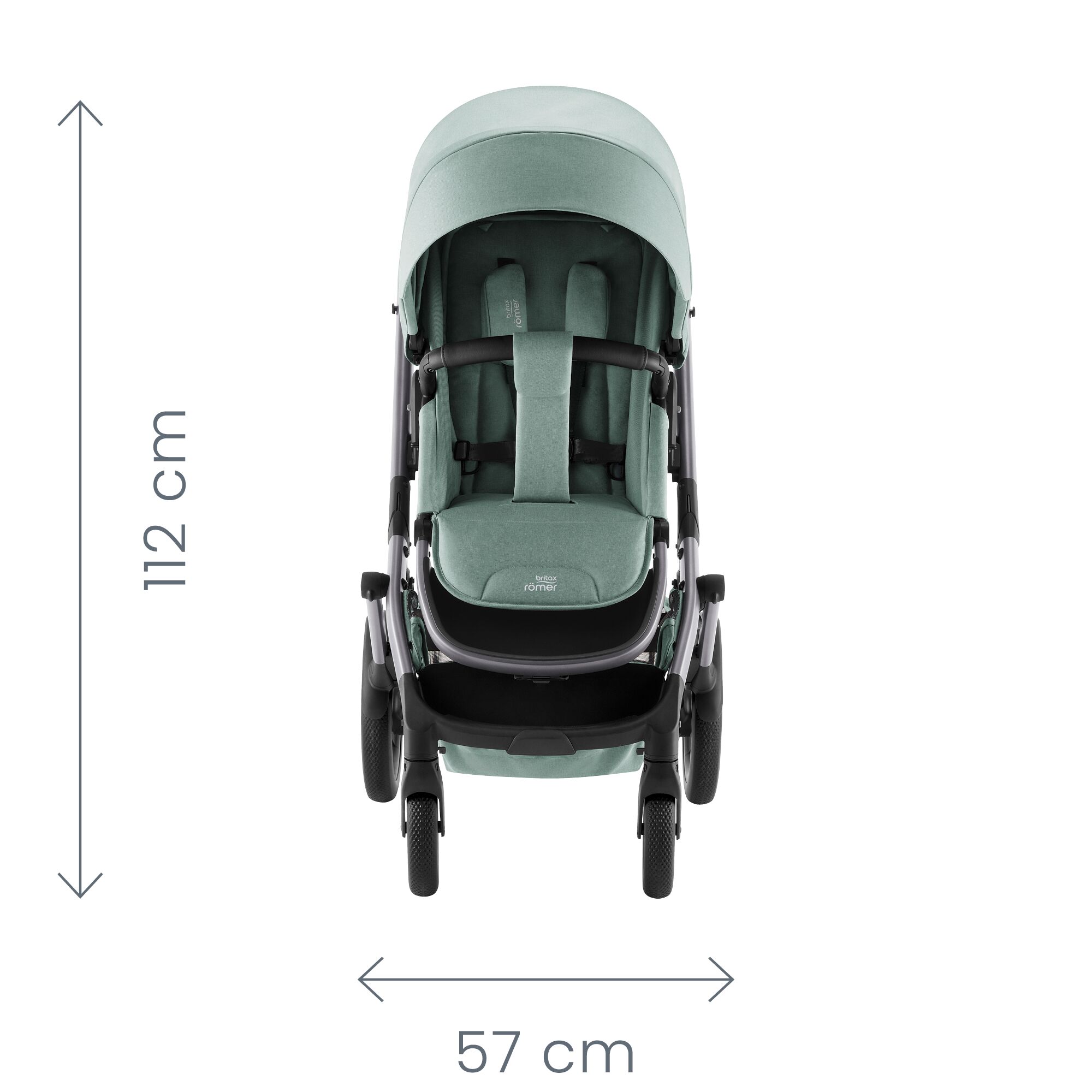 BRITAX Set kočárek Smile 5Z + hluboká korba + autosedačka Baby-Safe PRO + Vario Base 5Z Classic, Space Black