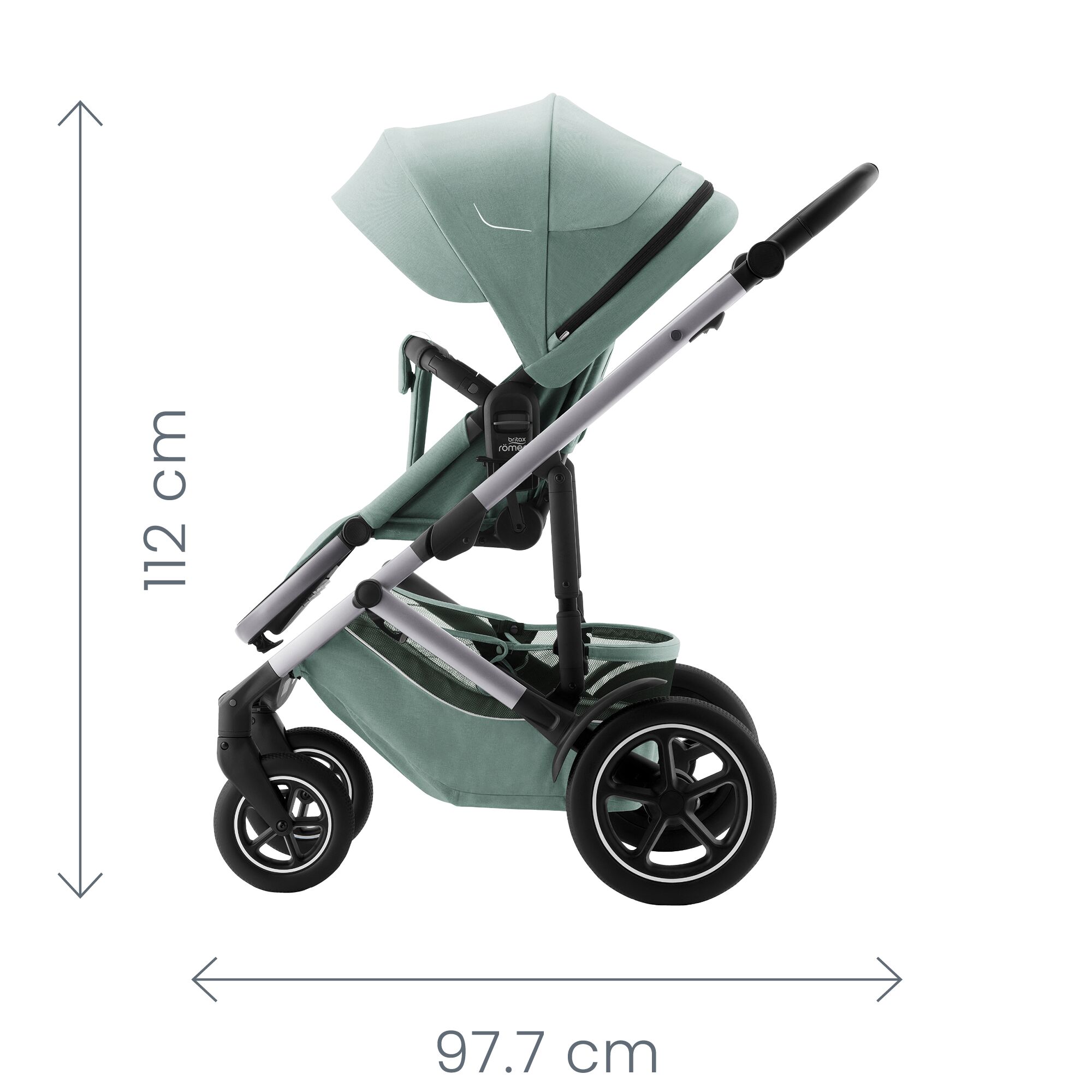 BRITAX Set kočárek Smile 5Z + hluboká korba + autosedačka Baby-Safe PRO + Vario Base 5Z Classic, Space Black