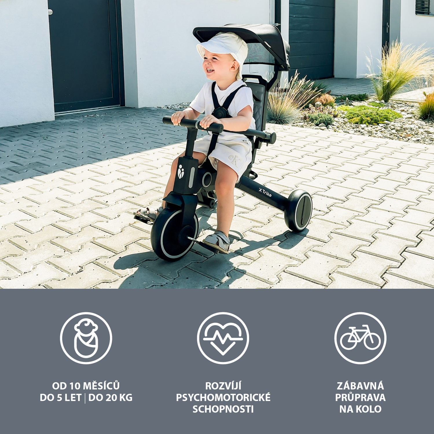 Zopa Tříkolka X Trike, Lunar Grey