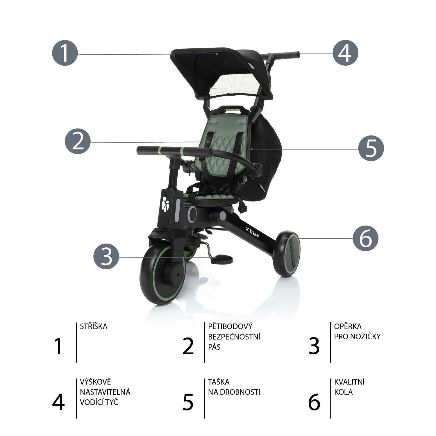 Zopa Tříkolka X Trike, Lunar Grey