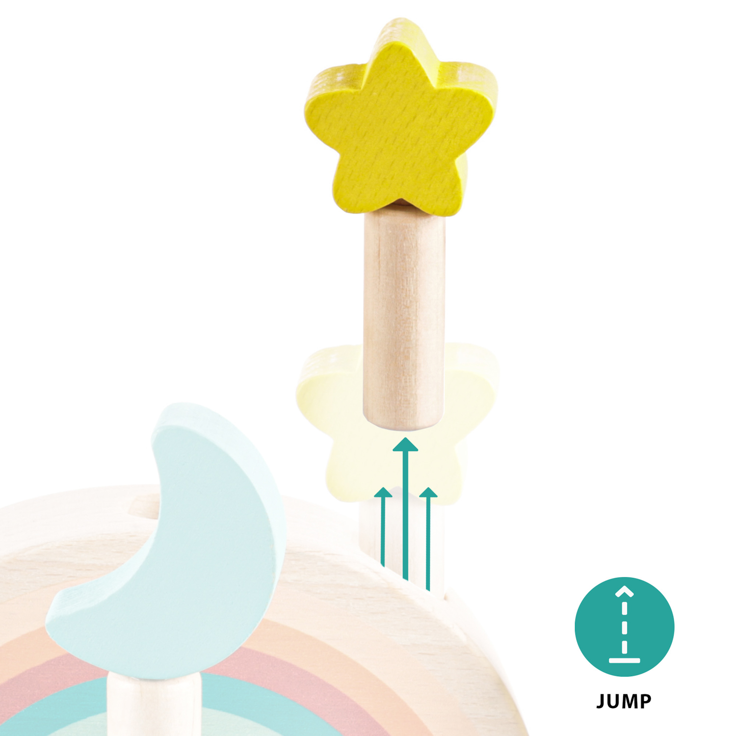 ZOPA Dřevěná vyskakovací hračka, Night