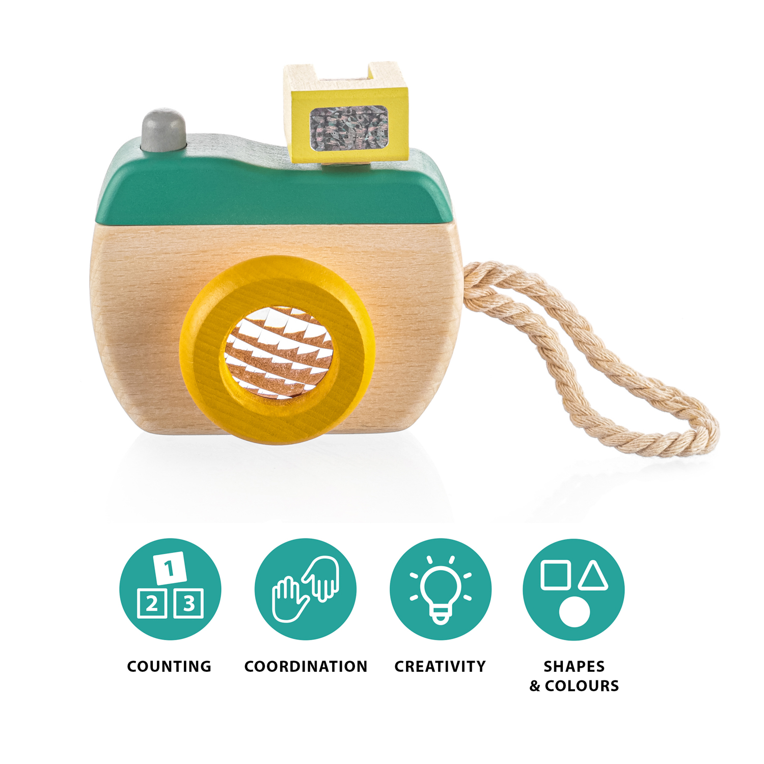 ZOPA Dřevěný fotoaparát, Green