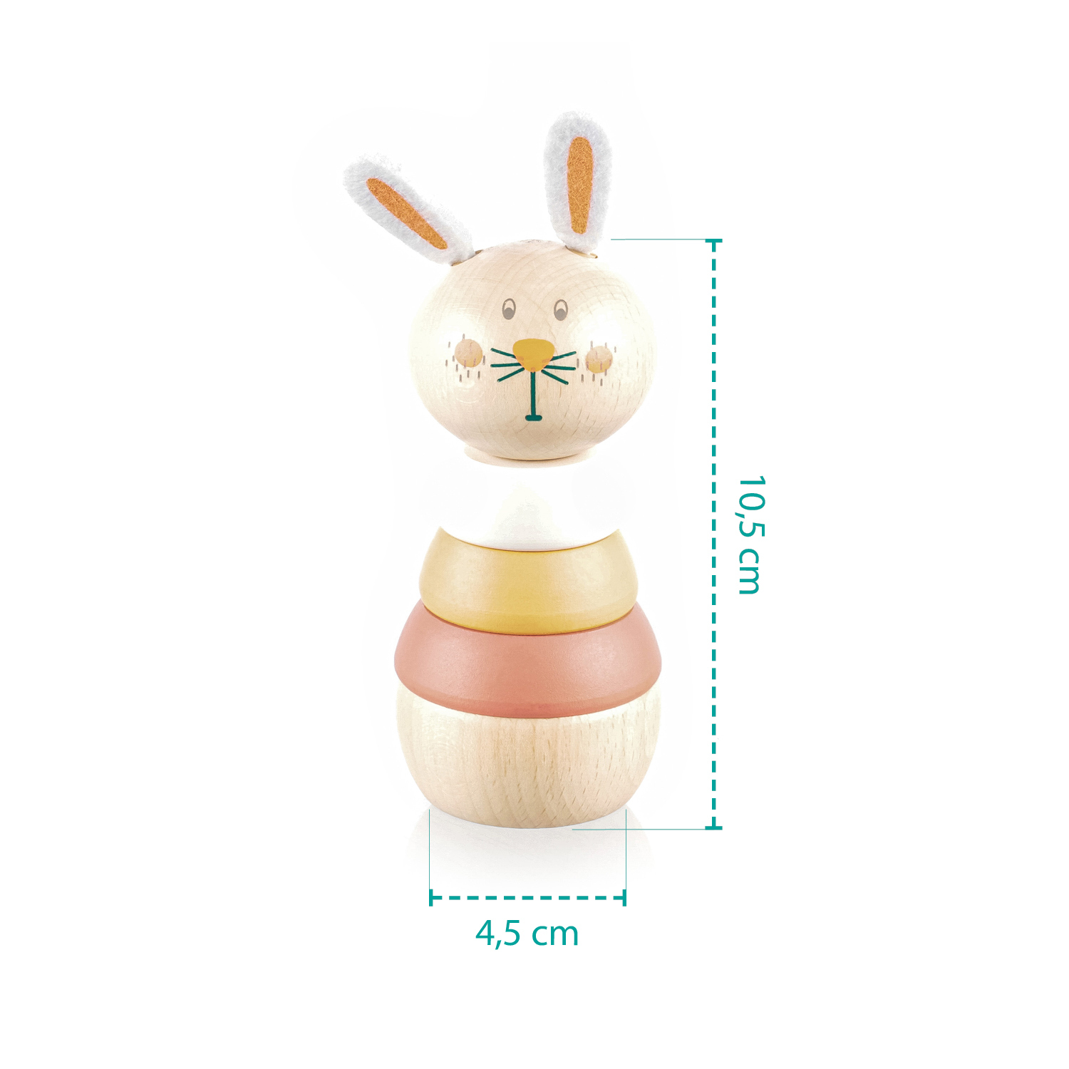 Dřevěné nasazovací zvířátko, Rabbit