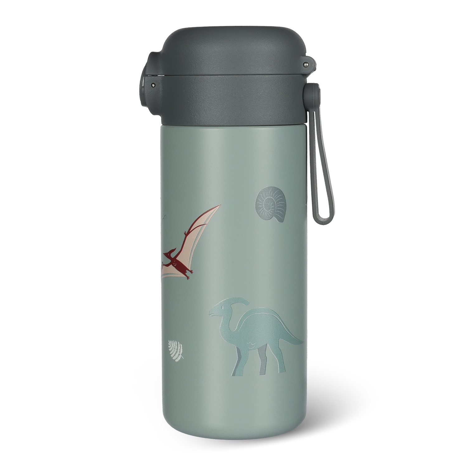 Zopa Termoska na tekutiny s brčkem a silikonovým držákem 350 ml, Dino
