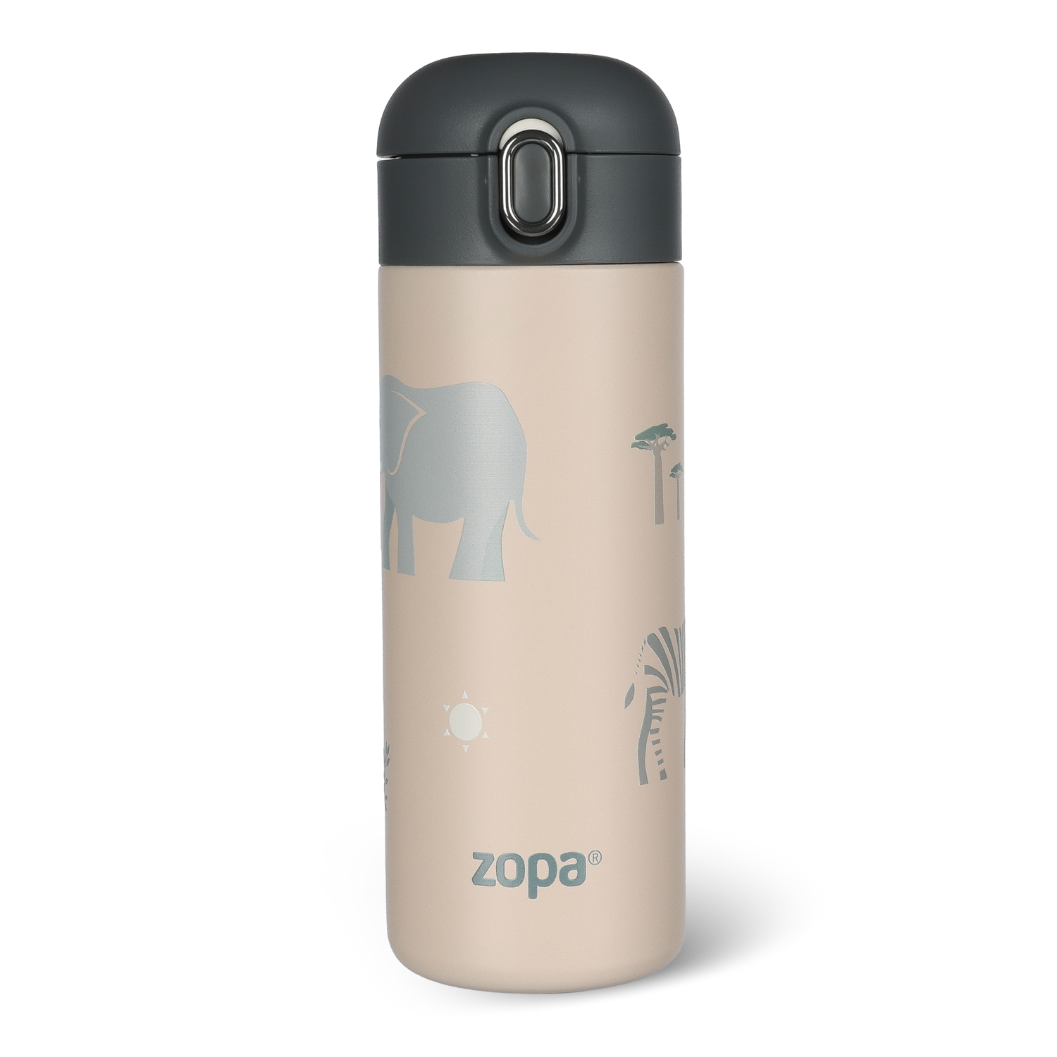 Zopa Termoska na tekutiny s brčkem 400 ml, Safari