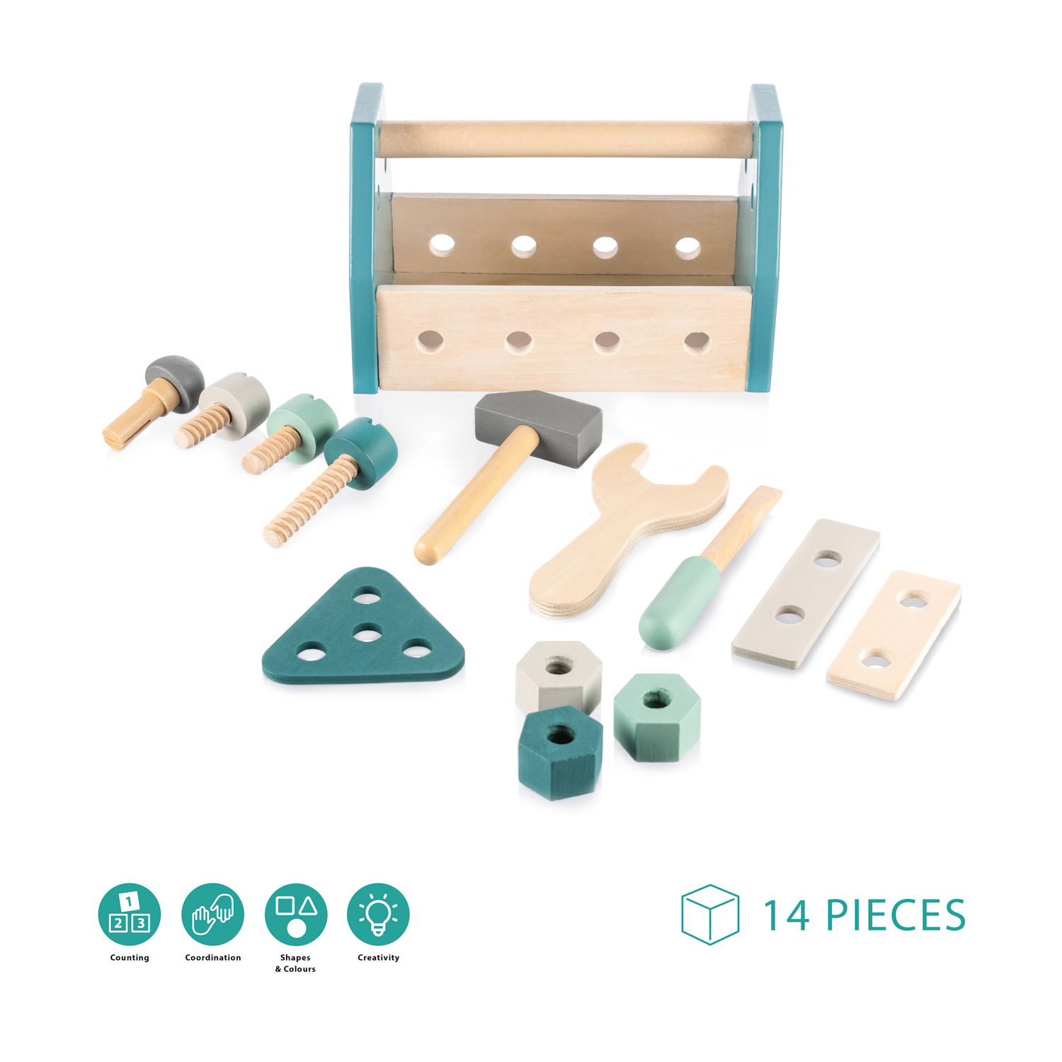 ZOPA Dřevěná sada nářadí v boxu, Blue