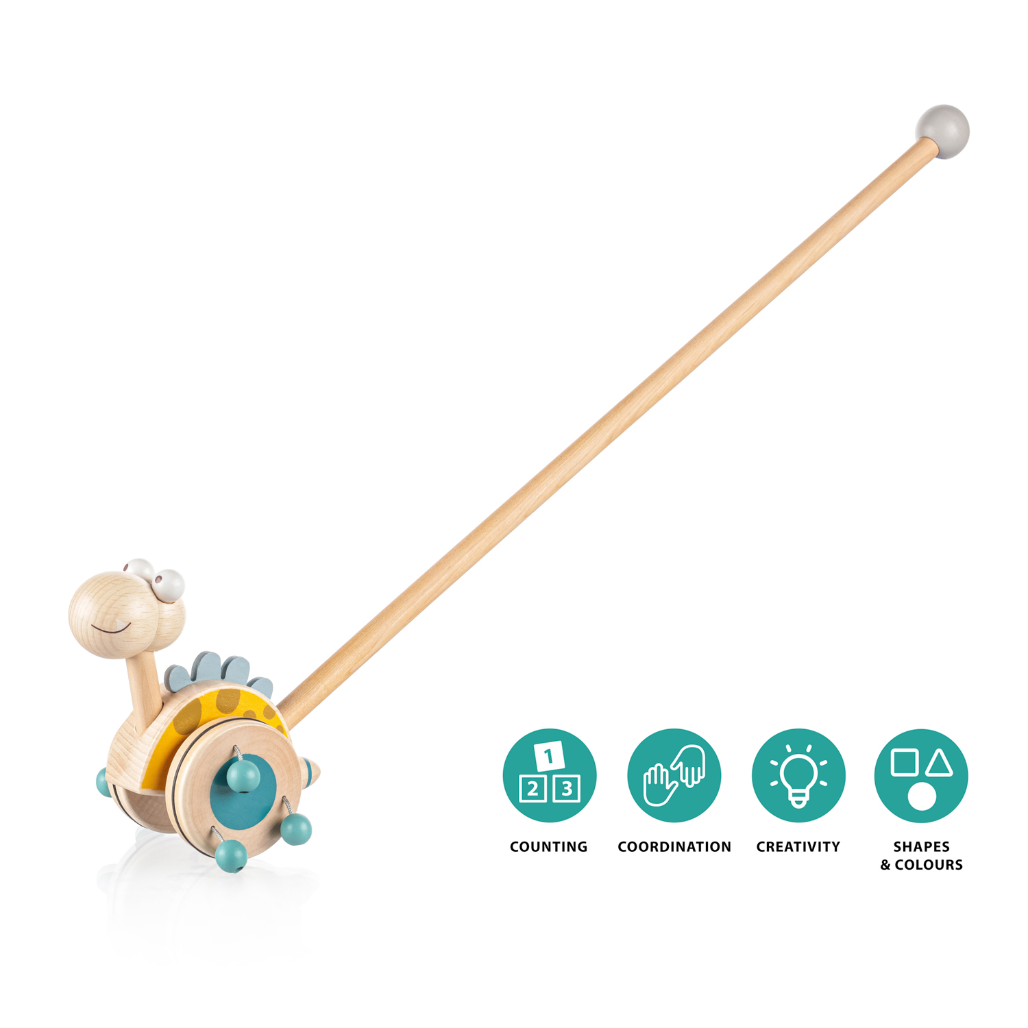 ZOPA Dřevěný jezdík Dinosaurus, Blue