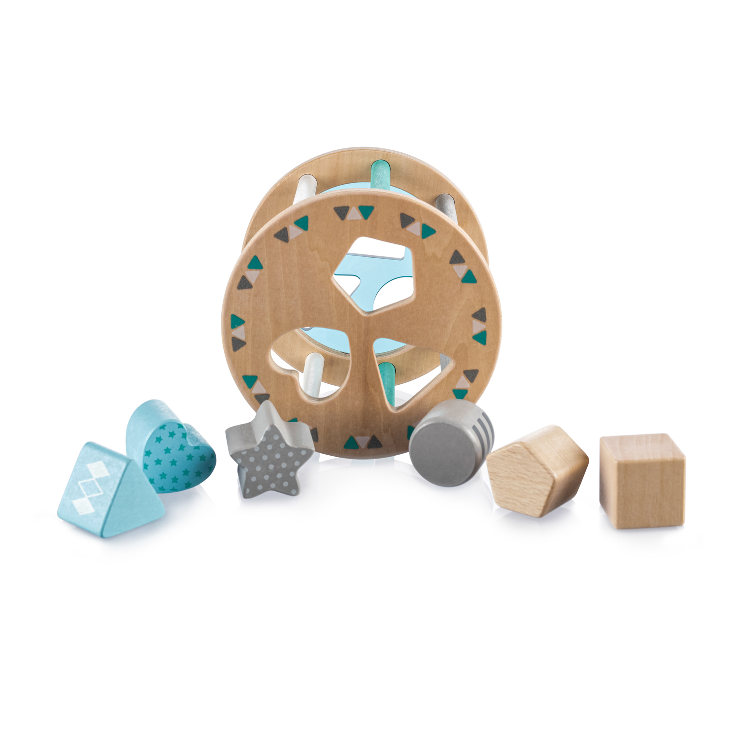 ZOPA Dřevěná aktivity vkládačka, Blue