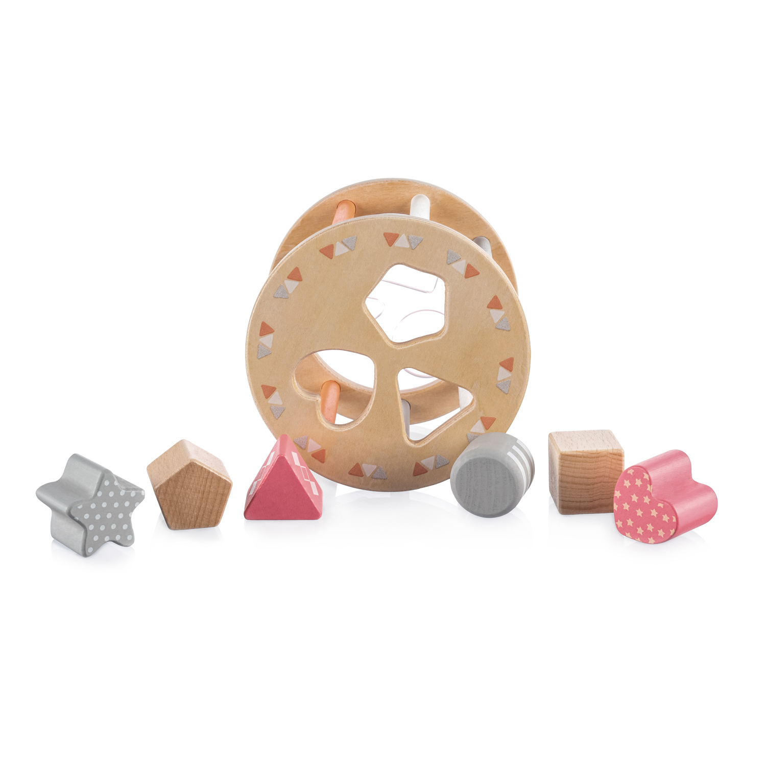 ZOPA Dřevěná aktivity vkládačka, Pink