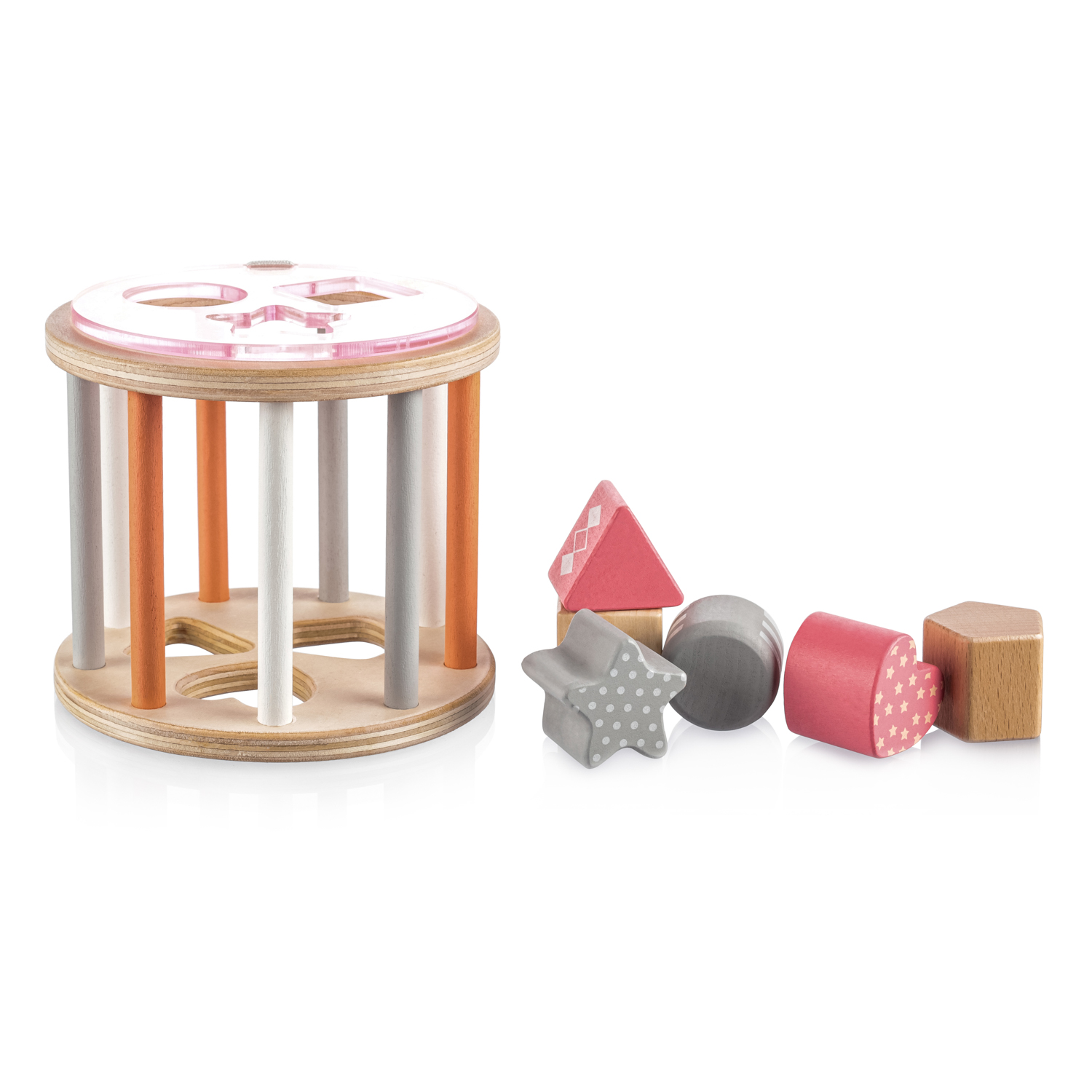 ZOPA Dřevěná aktivity vkládačka, Pink