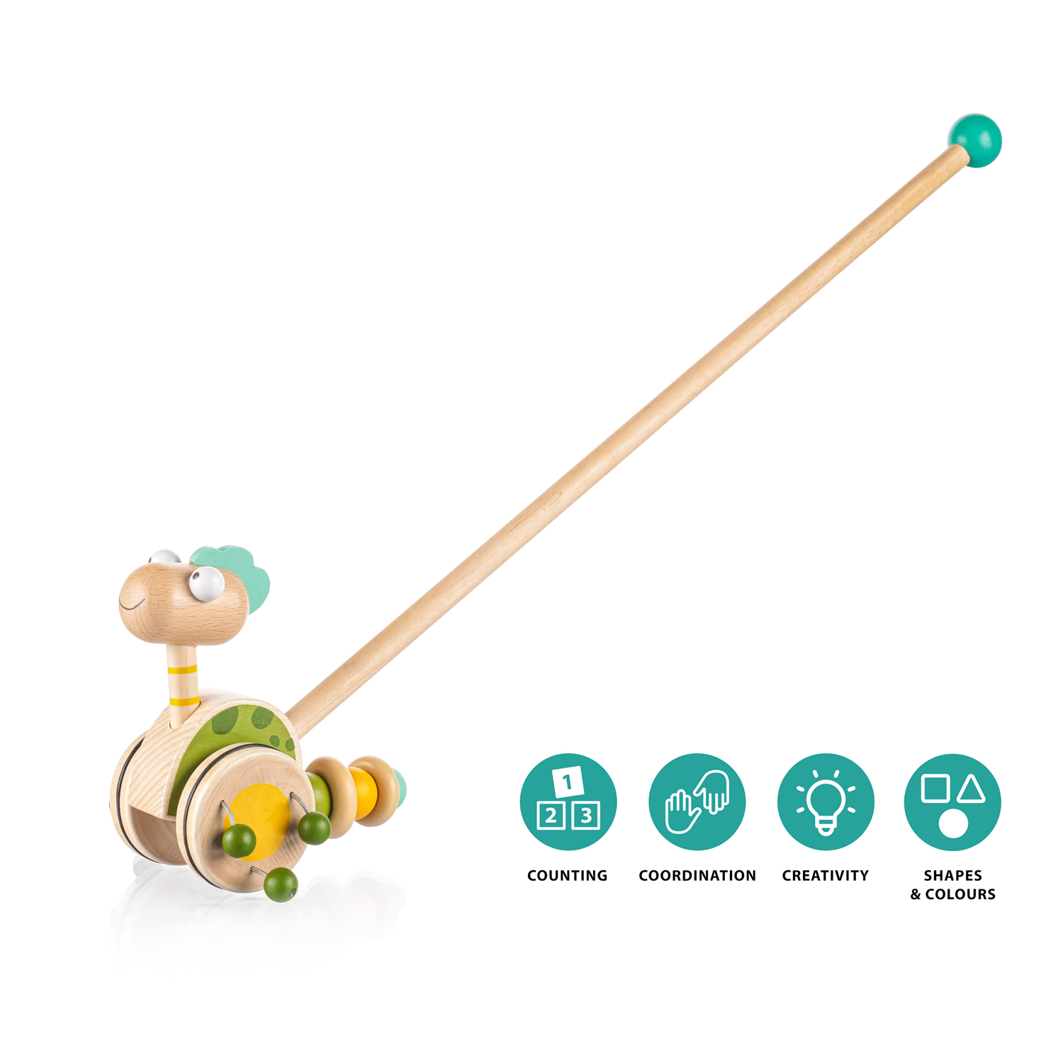 ZOPA Dřevěný jezdík Dinosaurus, Green