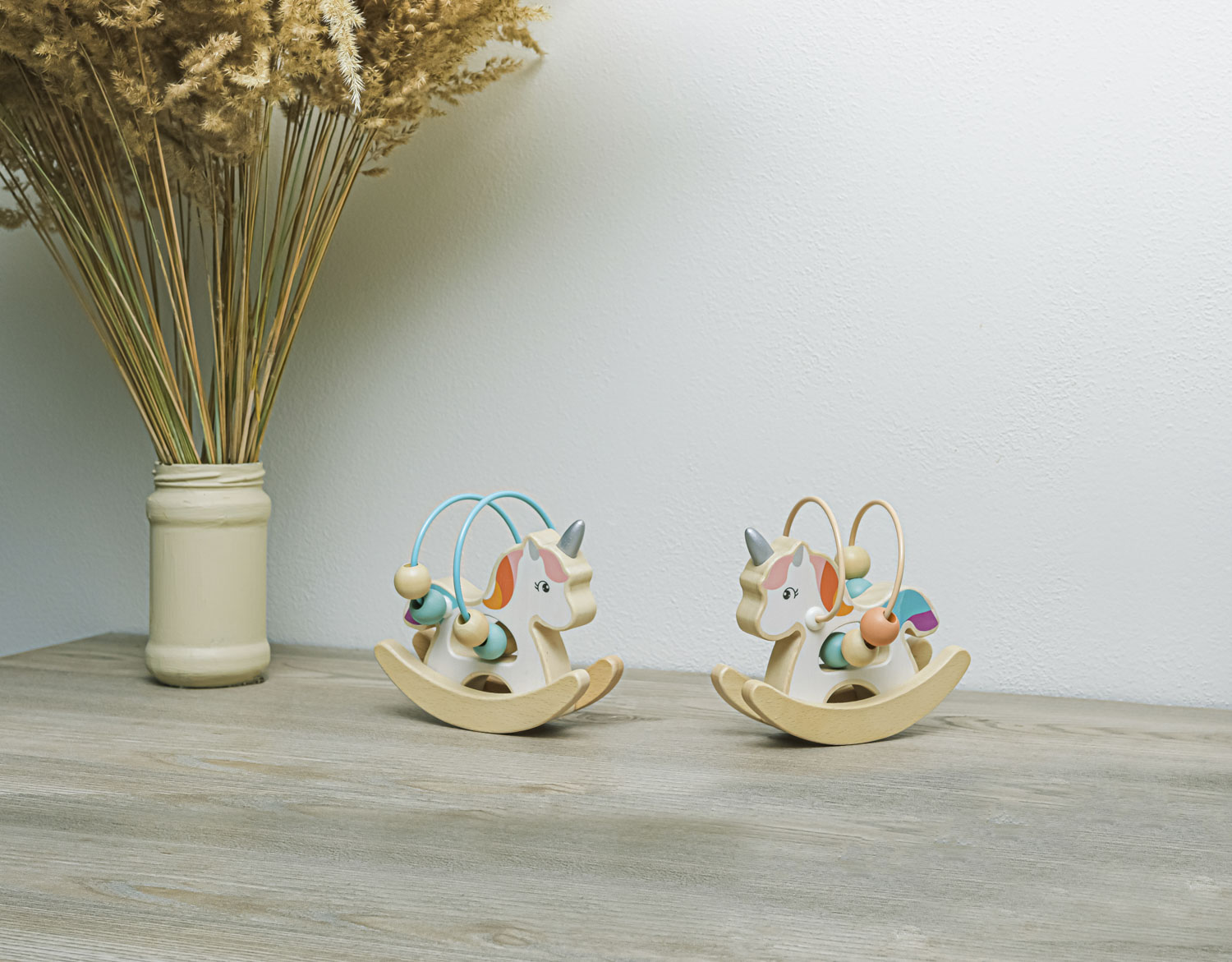 ZOPA Dřevěný aktivity jednorožec, Mint