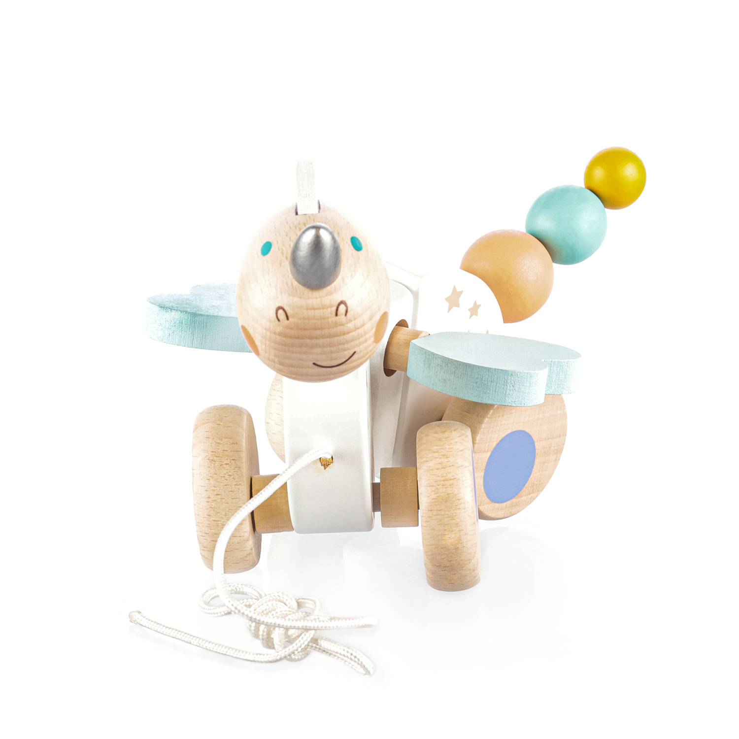 ZOPA Dřevěná tahací hračka, Unicorn