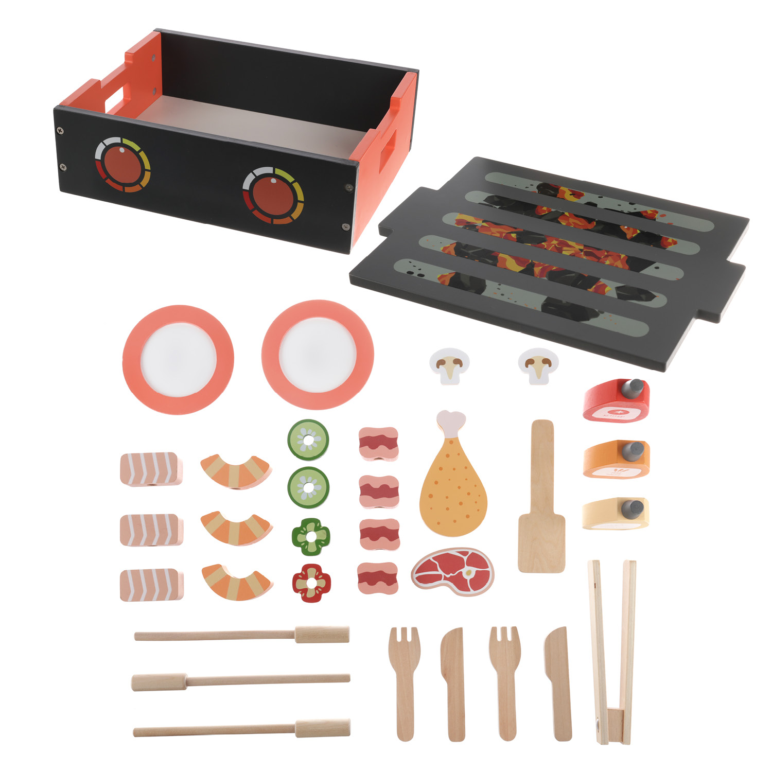 ZOPA Dřevěný BBQ gril set