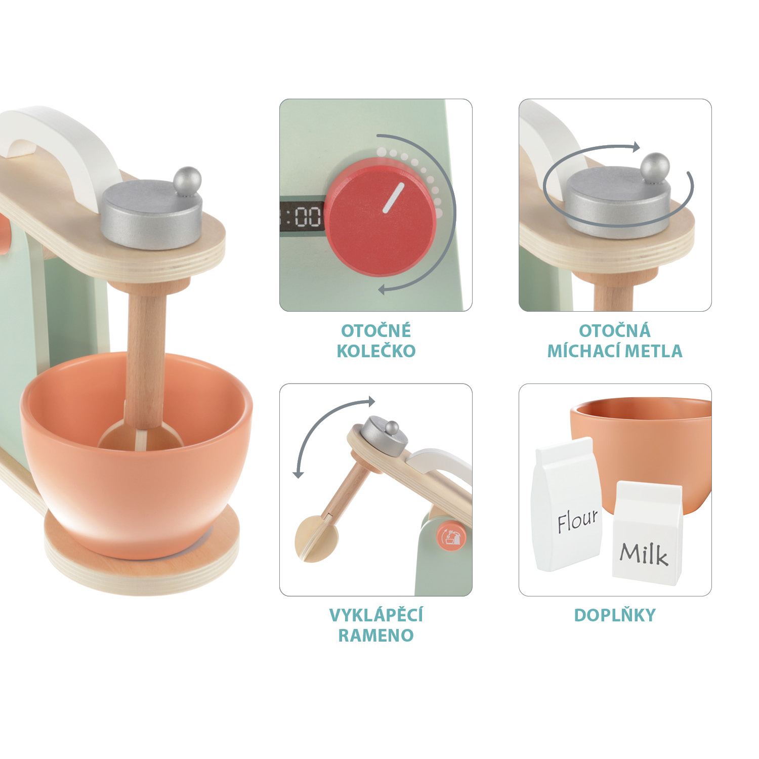 ZOPA Dřevěný mixér set, Wood