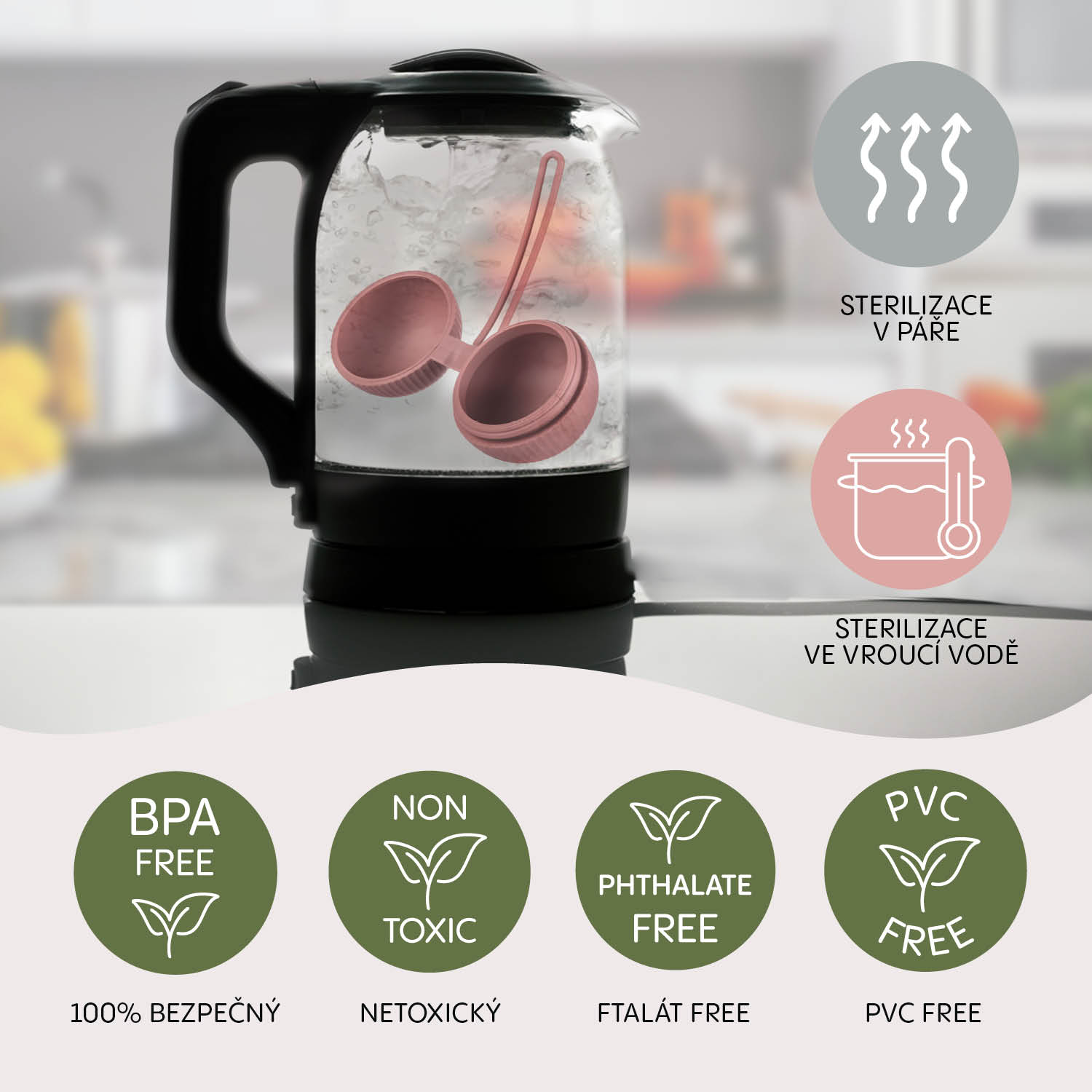 ZOPA Silikonové pouzdro na dudlík uzavíratelné, Forest green