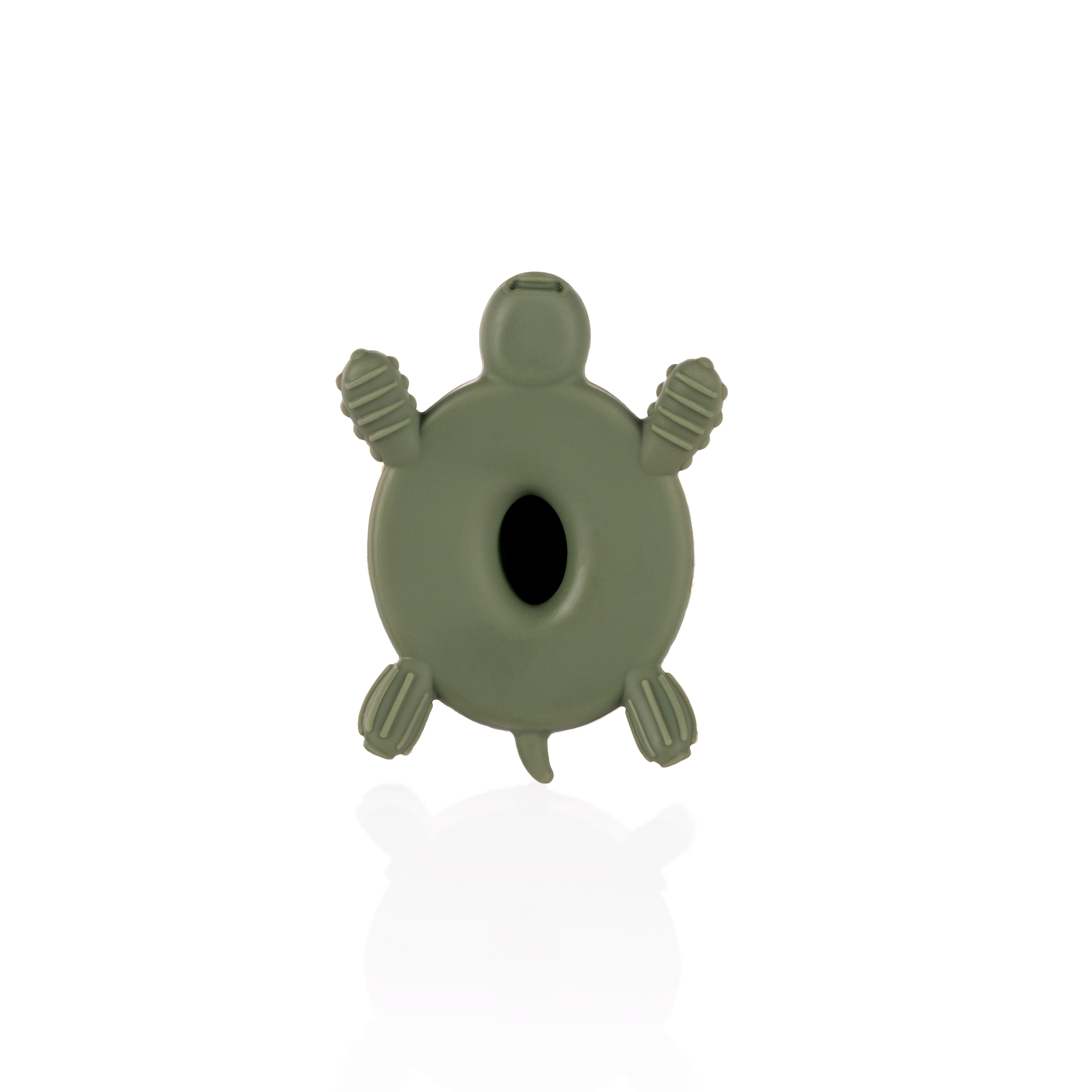 Zopa Silikonové dřevěné kousátko Turtle, Forest Green