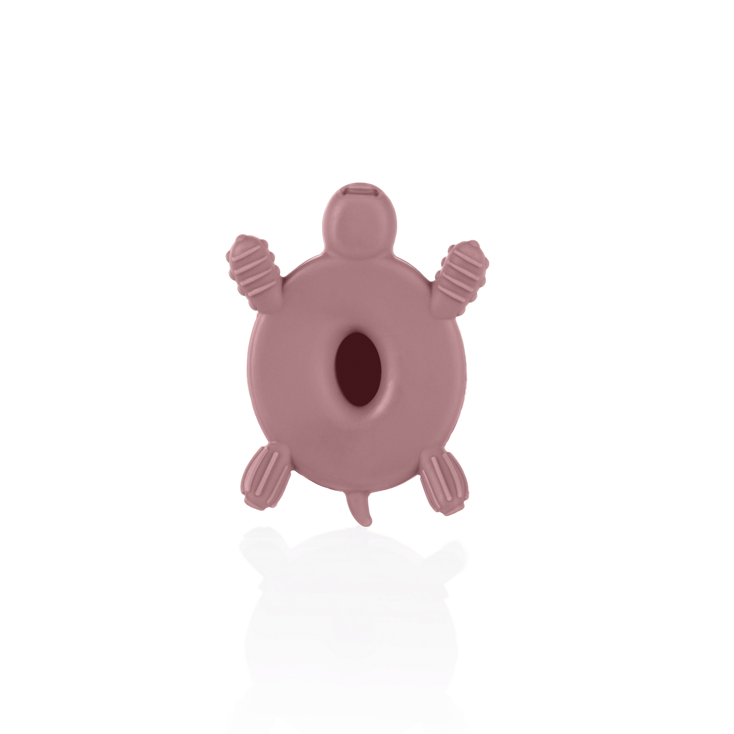 Zopa Silikonové dřevěné kousátko Turtle, Old Pink