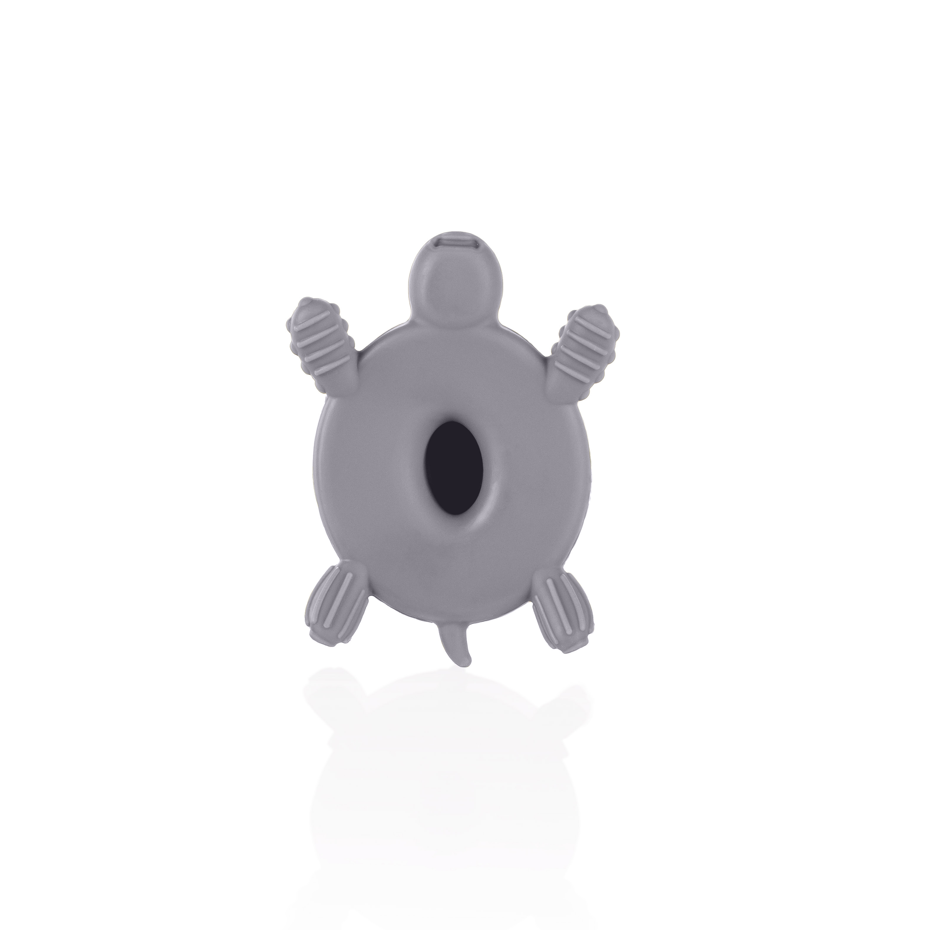 Zopa Silikonové dřevěné kousátko Turtle, Dove Grey
