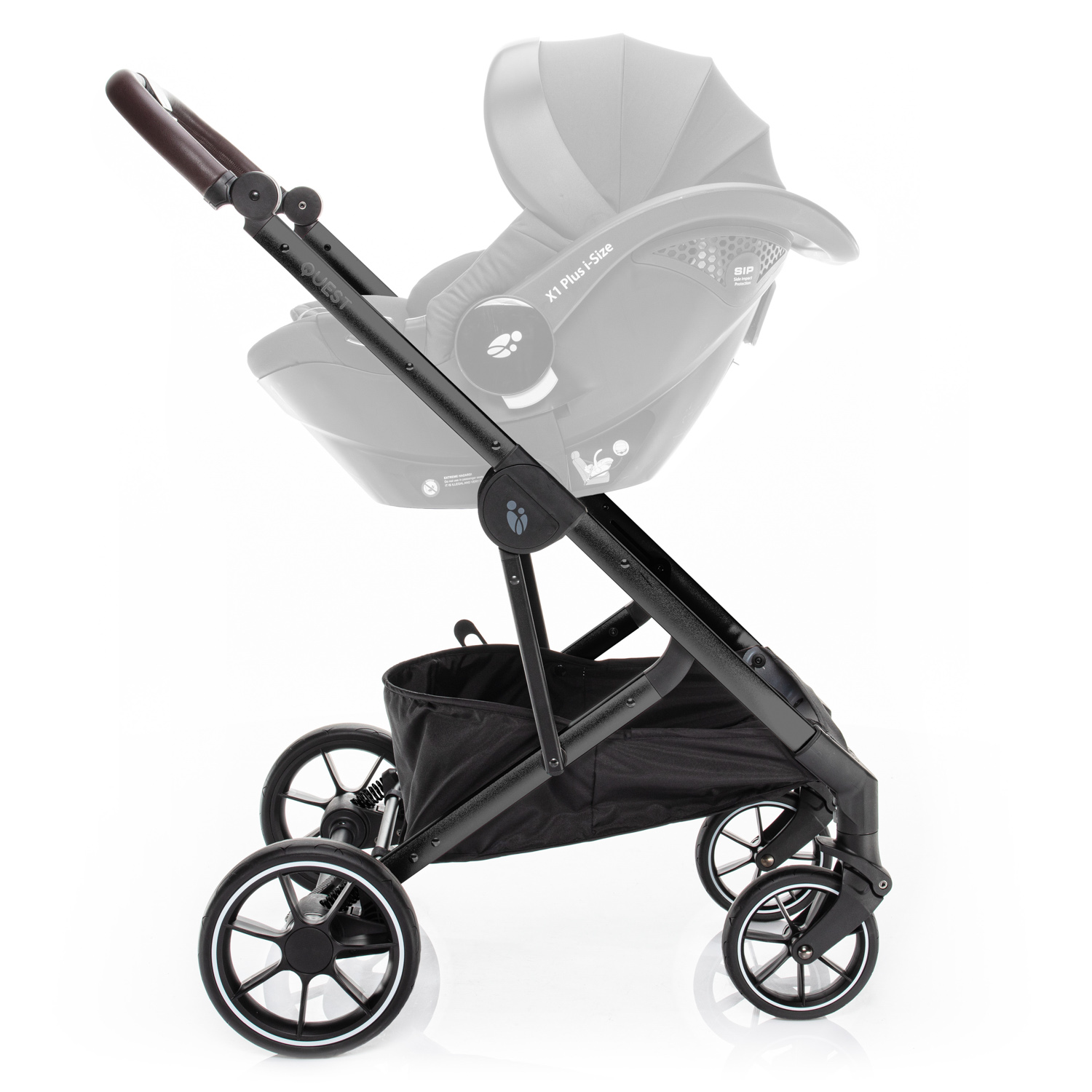 ZOPA Set kočárek Quest+ korba+ adaptéry+ autosedačka, Tornado Grey/Black