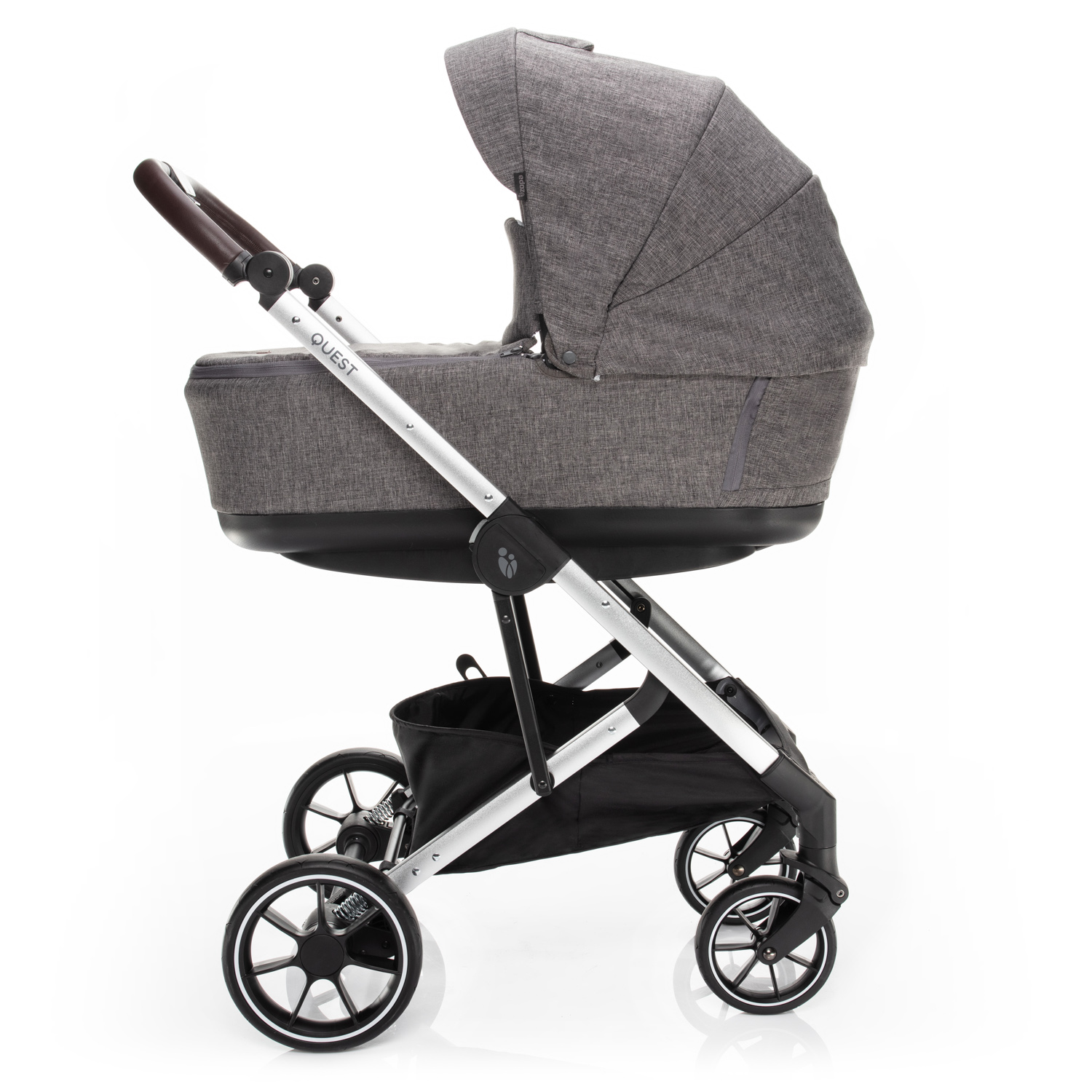 ZOPA Set kočárek Quest+ korba+ adaptéry+ autosedačka, Tornado Grey/Black