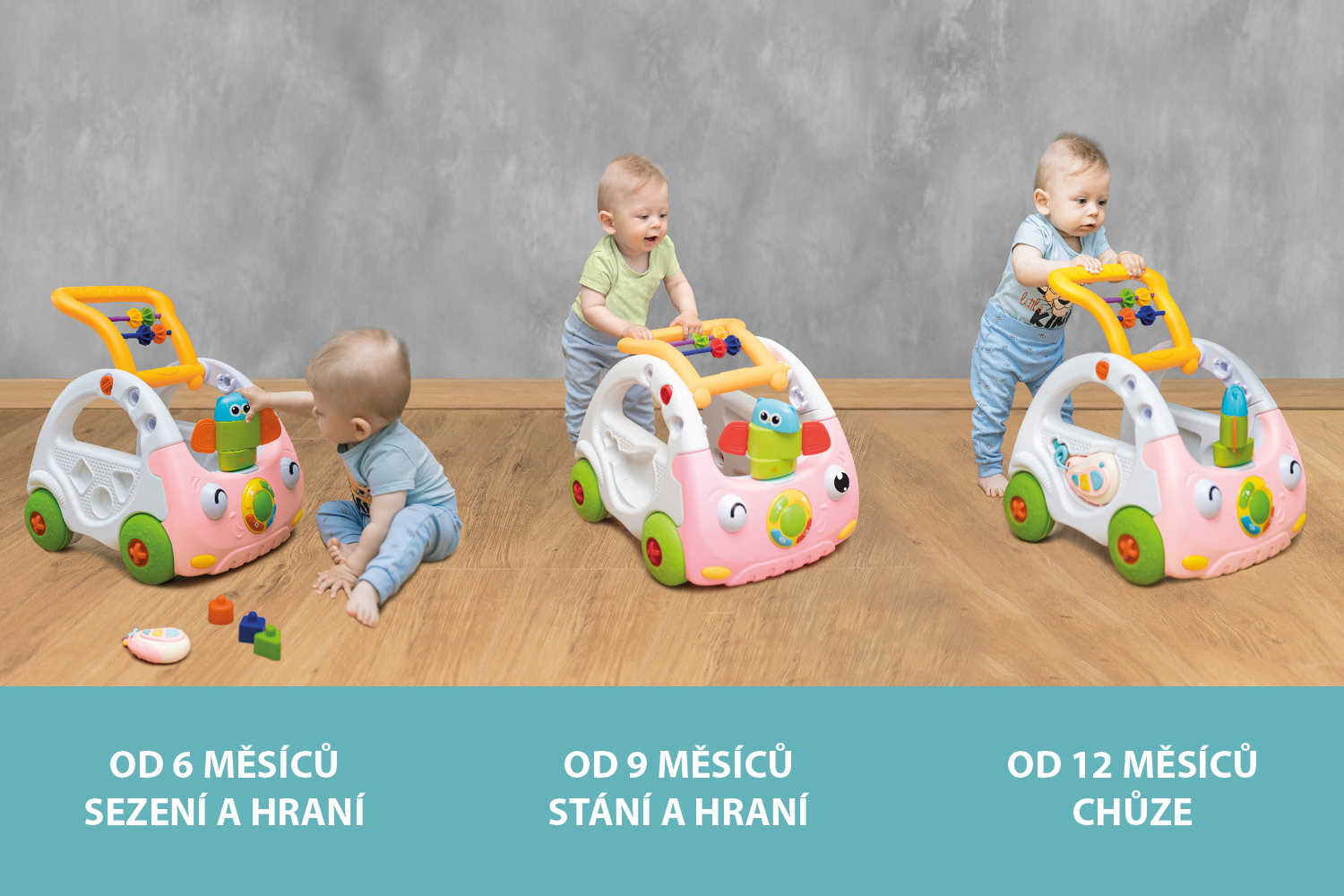 ZOPA Aktivity chodítko 3v1, Blue