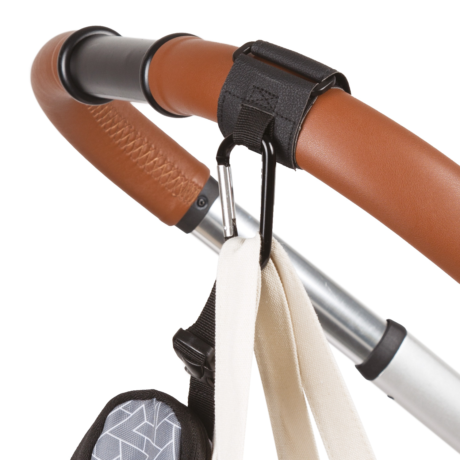 ZOPA Multifunkční popruh se skobou 2 ks, Black