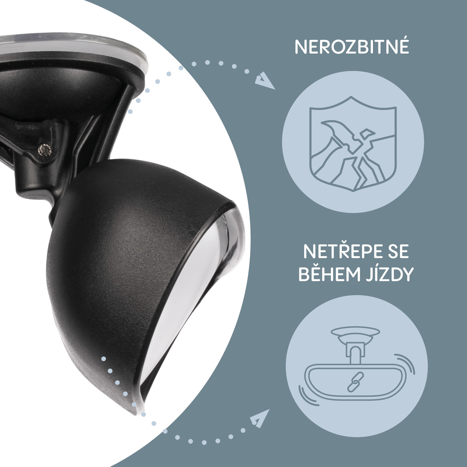Zopa Malé zpětné zrcátko DELUXE, Black