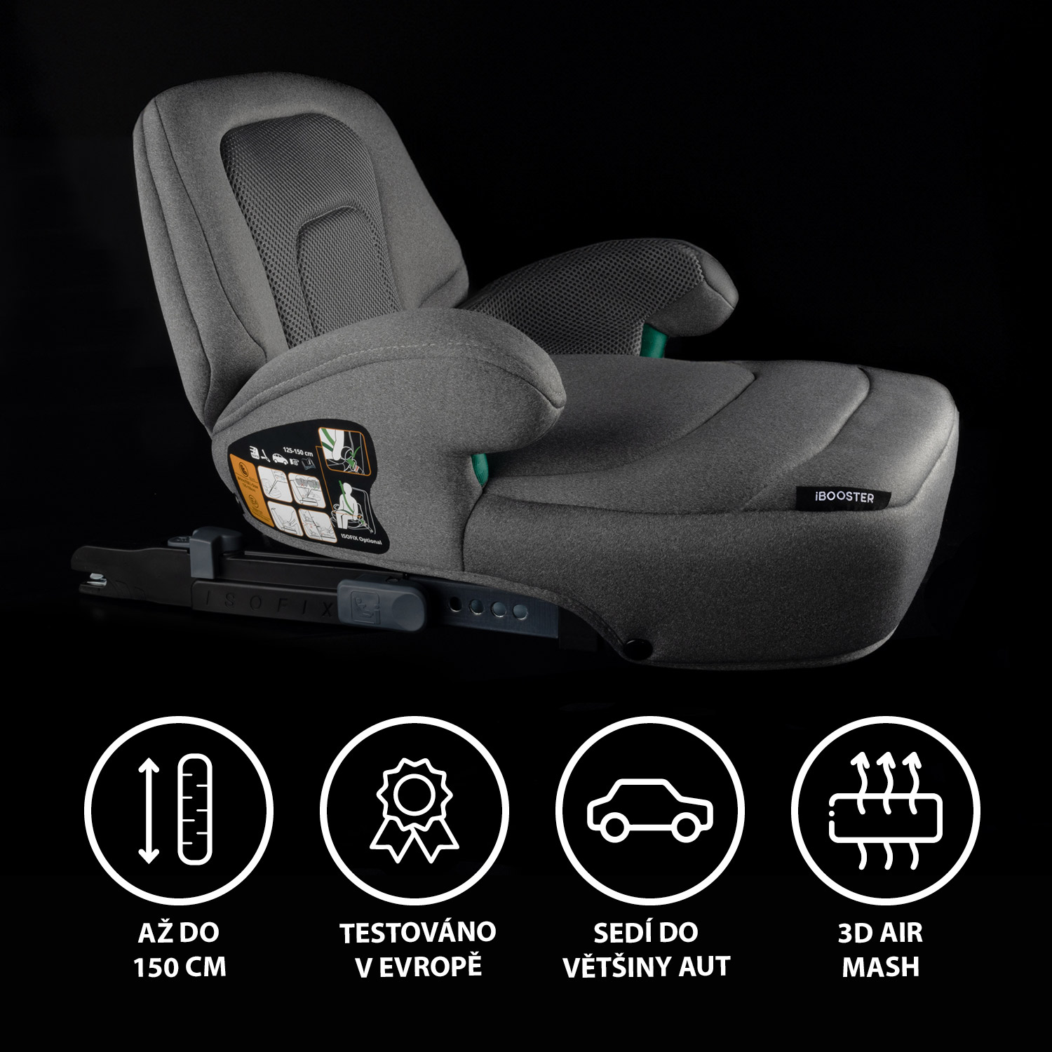 ZOPA Autosedačka iBooster i-Size, Night Black