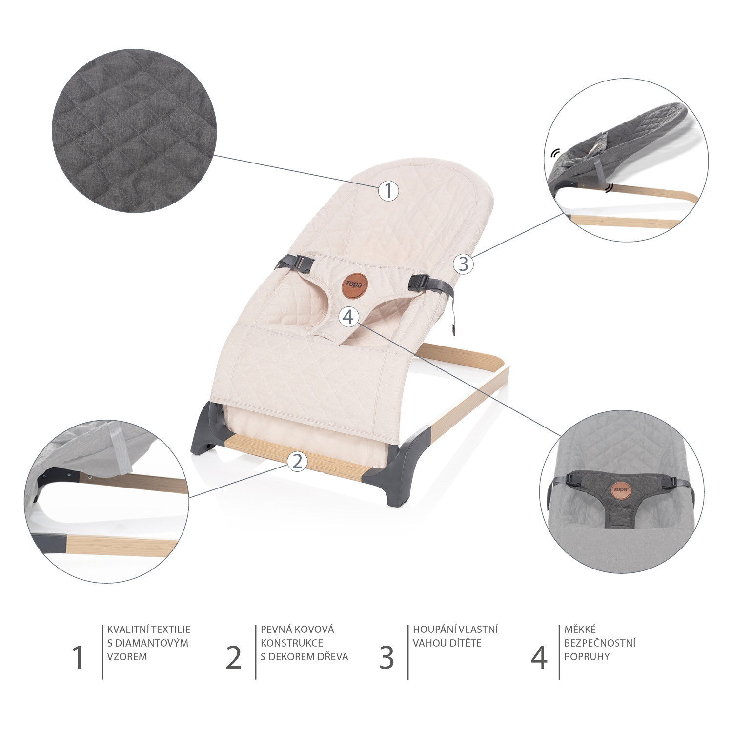 ZOPA Lehačka Miura, Diamond Beige