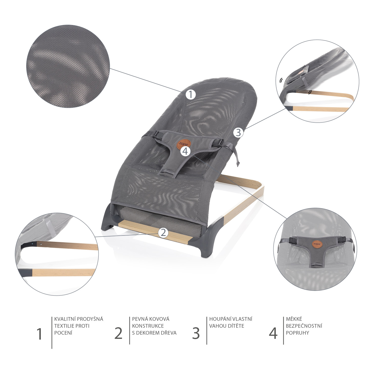 ZOPA Lehačka Miura Air, Diamond Grey