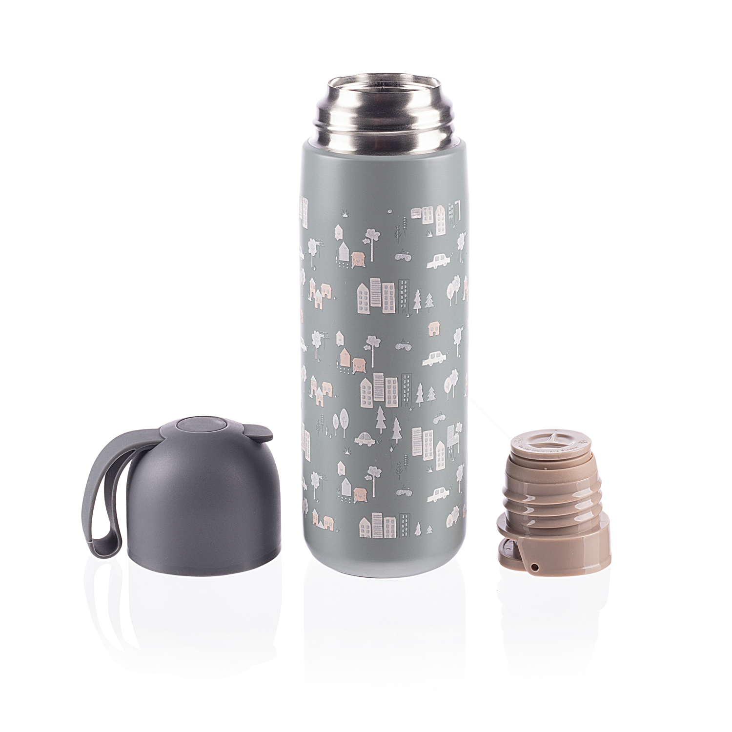 ZOPA Termoska na tekutiny se silikonovým držákem 400 ml, City