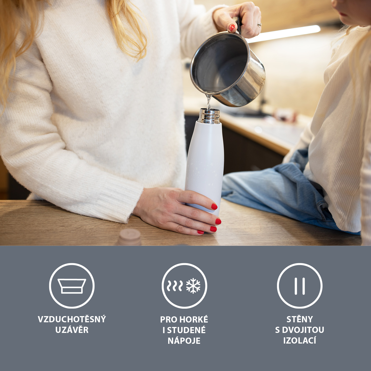 ZOPA Termoska na tekutiny s držákem 480 ml, Dino